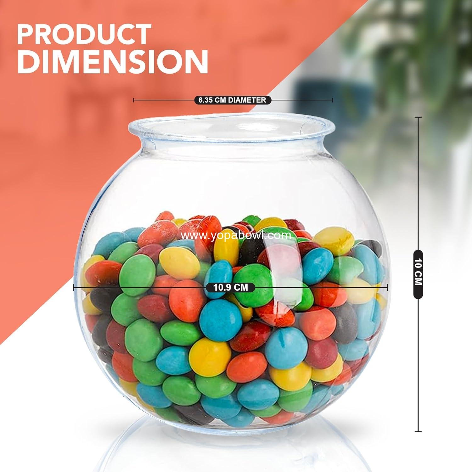 Wholesale Plastic Ivy Bowls - 12 Pack - 16 Oz Fish Bowls for Drinks and Home Décor, Unbreakable Centerpiece, Carnival Game Accessory, Candy Dishes, Party Supplies, Sweet Treats Factory