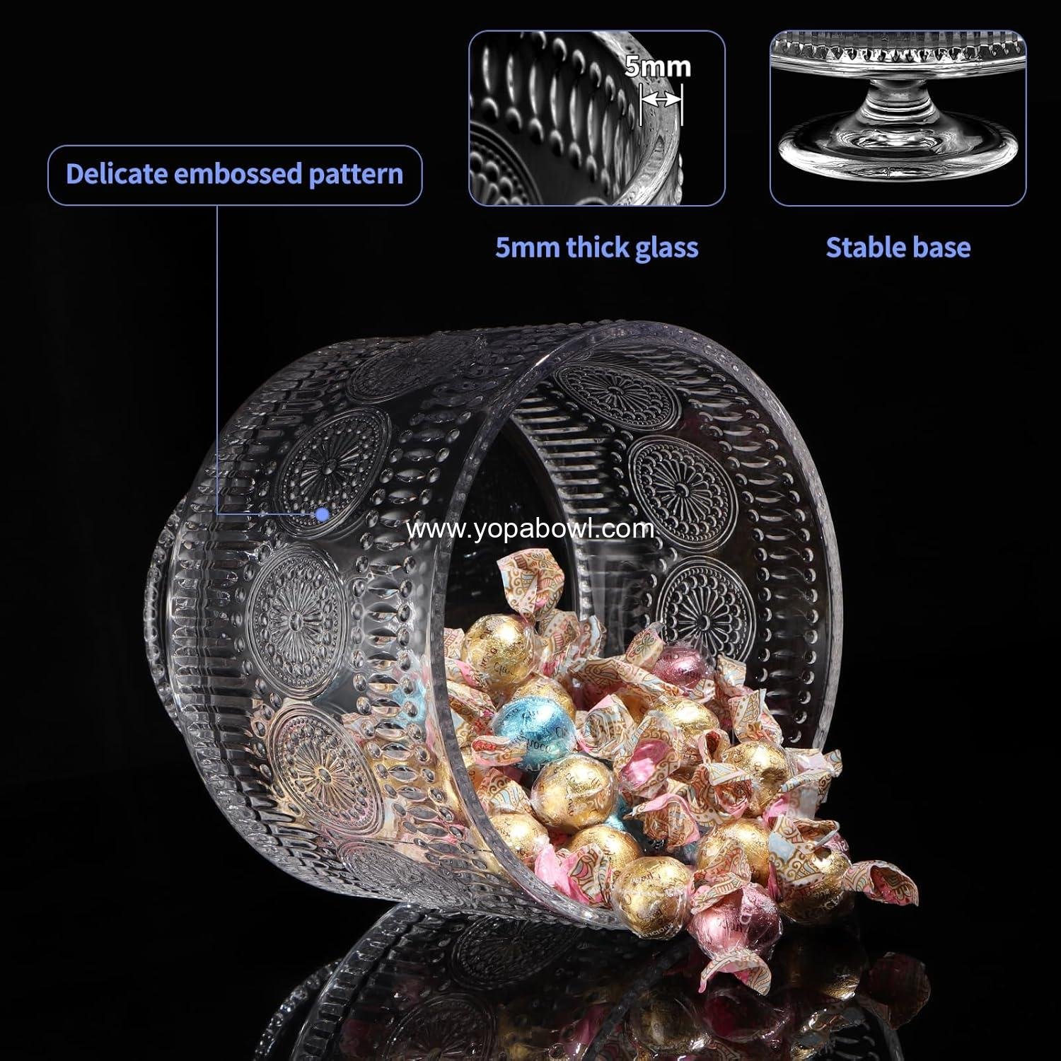 Wholesale 110 oz Glass Trifle Bowl with Pedestal, Serving Dish for Layered Desserts, Fruit, Salads - Factory