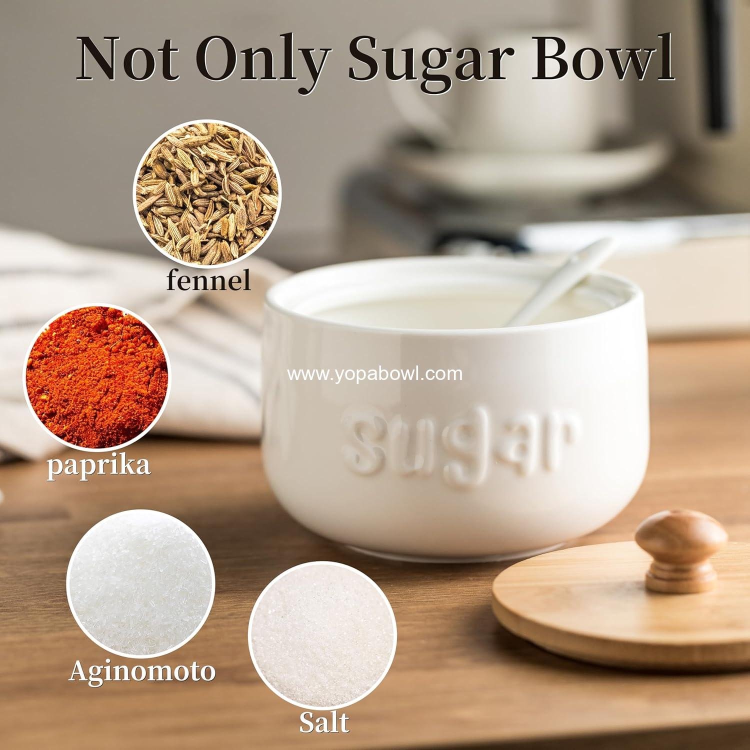 Wholesale Ceramic Sugar Bowl with Lid and Spoon, 17 oz Sugar Jar, Stylish Sugar Container for Coffee Bar and Kitchen Countertop, Farmhouse Azucarera - Factory Wholesale Ceramic Sugar Bowl with Lid and Spoon, 17 oz Sugar Jar, Stylish Sugar Container for Coffee Bar and Kitchen Countertop, Farmhouse Azucarera - Factory