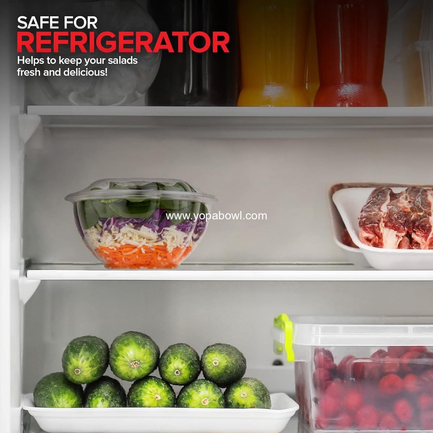 Wholesale 32oz Clear Plastic Salad Bowls with Lids Disposable (50 Pack) Medium Takeout Containers with Snap on Lid for Fruit Salads, Quinoa, Lunch, Meal Prep, Acai Bowls, To-Go Party Containers Factory Wholesale 32oz Clear Plastic Salad Bowls with Lids Disposable (50 Pack) Medium Takeout Containers with Snap on Lid for Fruit Salads, Quinoa, Lunch, Meal Prep, Acai Bowls, To-Go Party Containers Factory