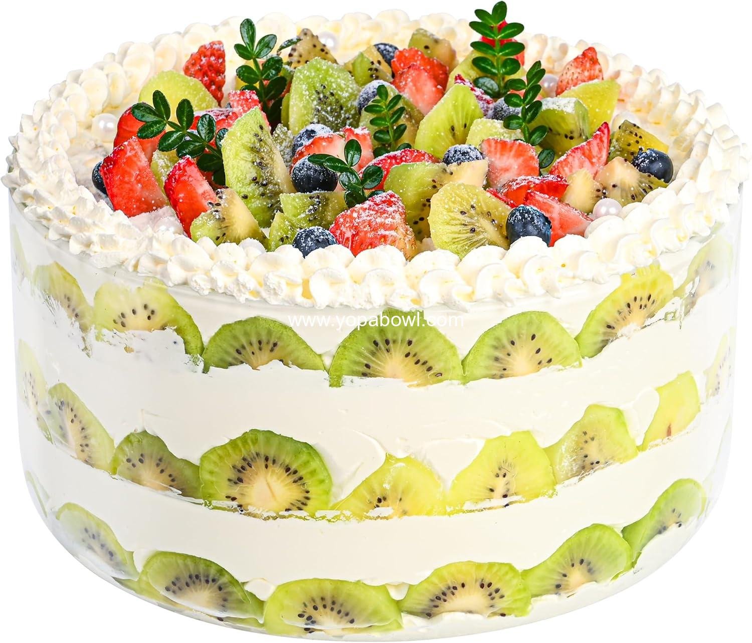 Glass Trifle Bowl, 155oz Large Salad Bowl, Glass Serving Bowl for Popcorn, Cake, Salad, Fruit, Baking, Dessert and Party Diy, BPA Free, Oven, Dishwasher Safe