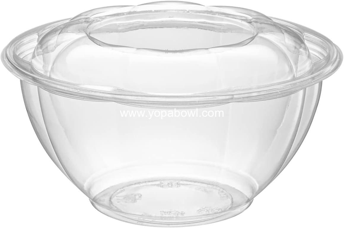 Wholesale Clear Plastic Salad Bowls with Lids [32 oz., 50 Count] - Disposable Containers for Lunch, Takeout, and Meal Prep Factory