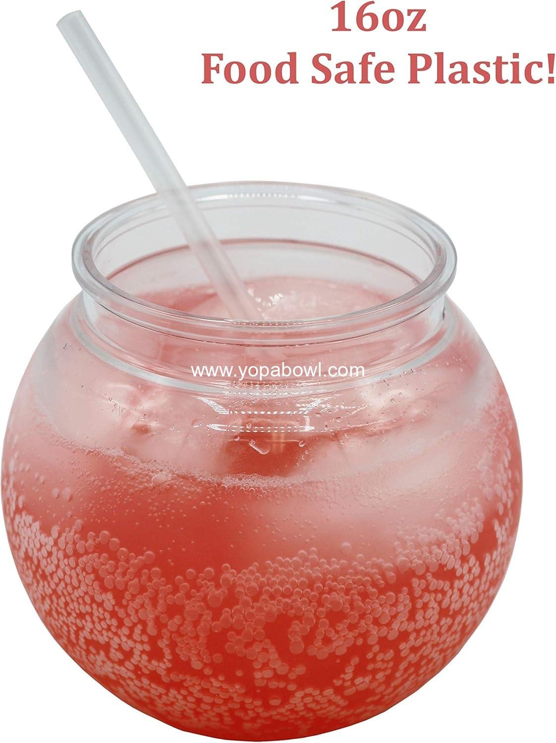 Wholesale 16 oz Clear Plastic Fish Bowls - 4 Inch Shatterproof Ivy Bowls for Carnival Games, Drinks, Candy & More - Pack of 12 Factory