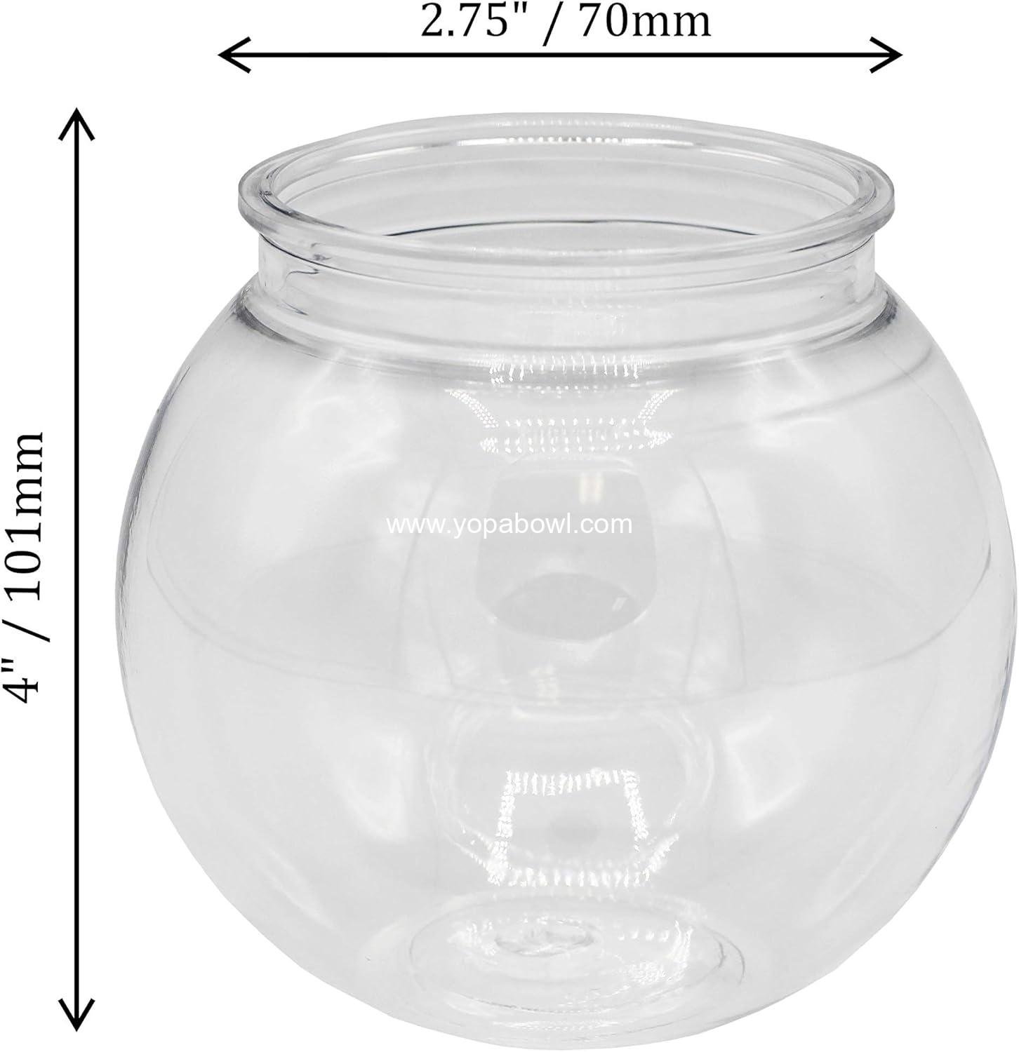 Wholesale 16 oz Clear Plastic Fish Bowls - 4 Inch Shatterproof Ivy Bowls for Carnival Games, Drinks, Candy & More - Pack of 12 Factory