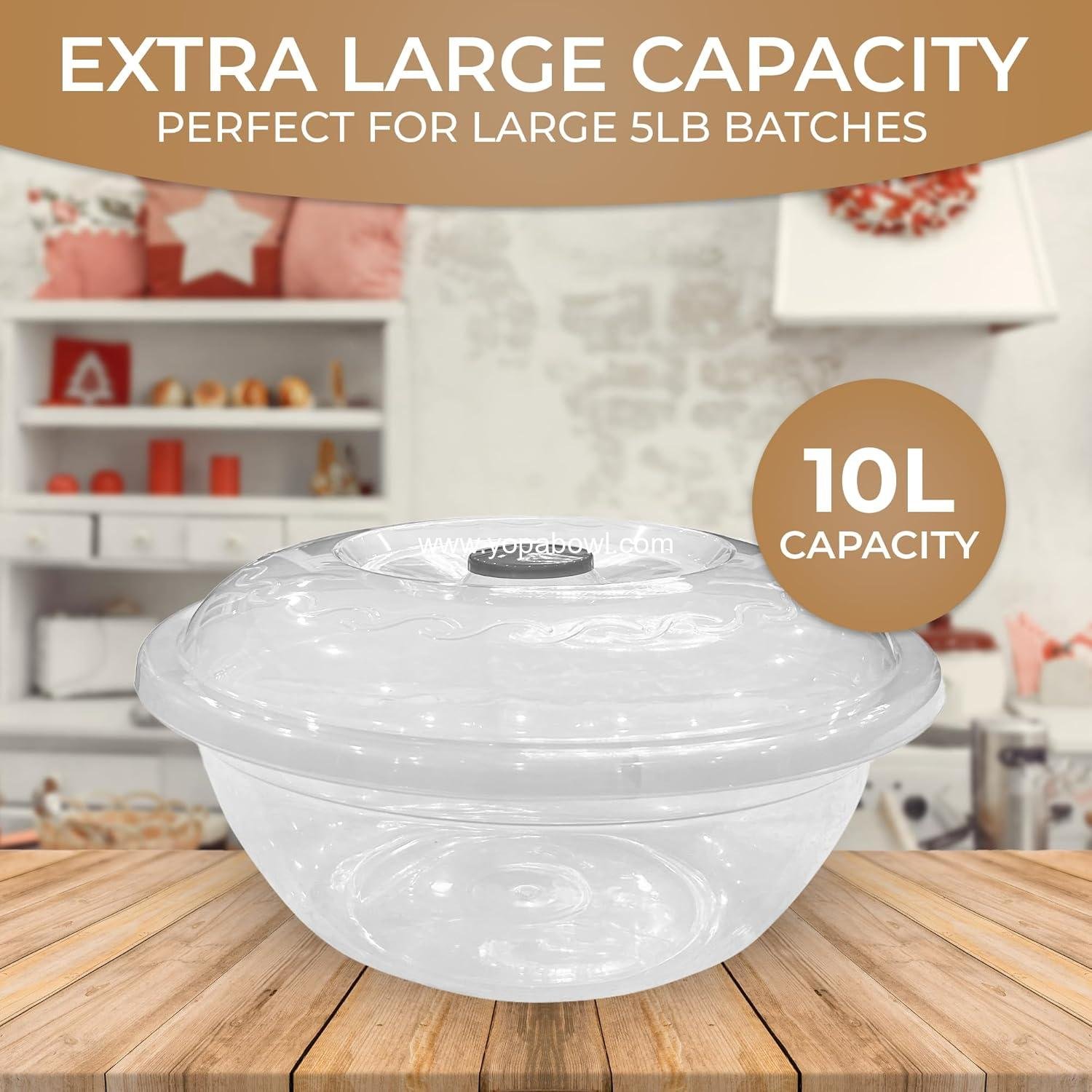 Wholesale Extra Large 10L Challah Bowl with Lid - Dough Riser Proofer - Holds 5 Lbs of Flour - Non-Stick Design for Perfect Rise - Ideal for Challah Baking, Gift Idea Factory Wholesale Extra Large 10L Challah Bowl with Lid - Dough Riser Proofer - Holds 5 Lbs of Flour - Non-Stick Design for Perfect Rise - Ideal for Challah Baking, Gift Idea Factory