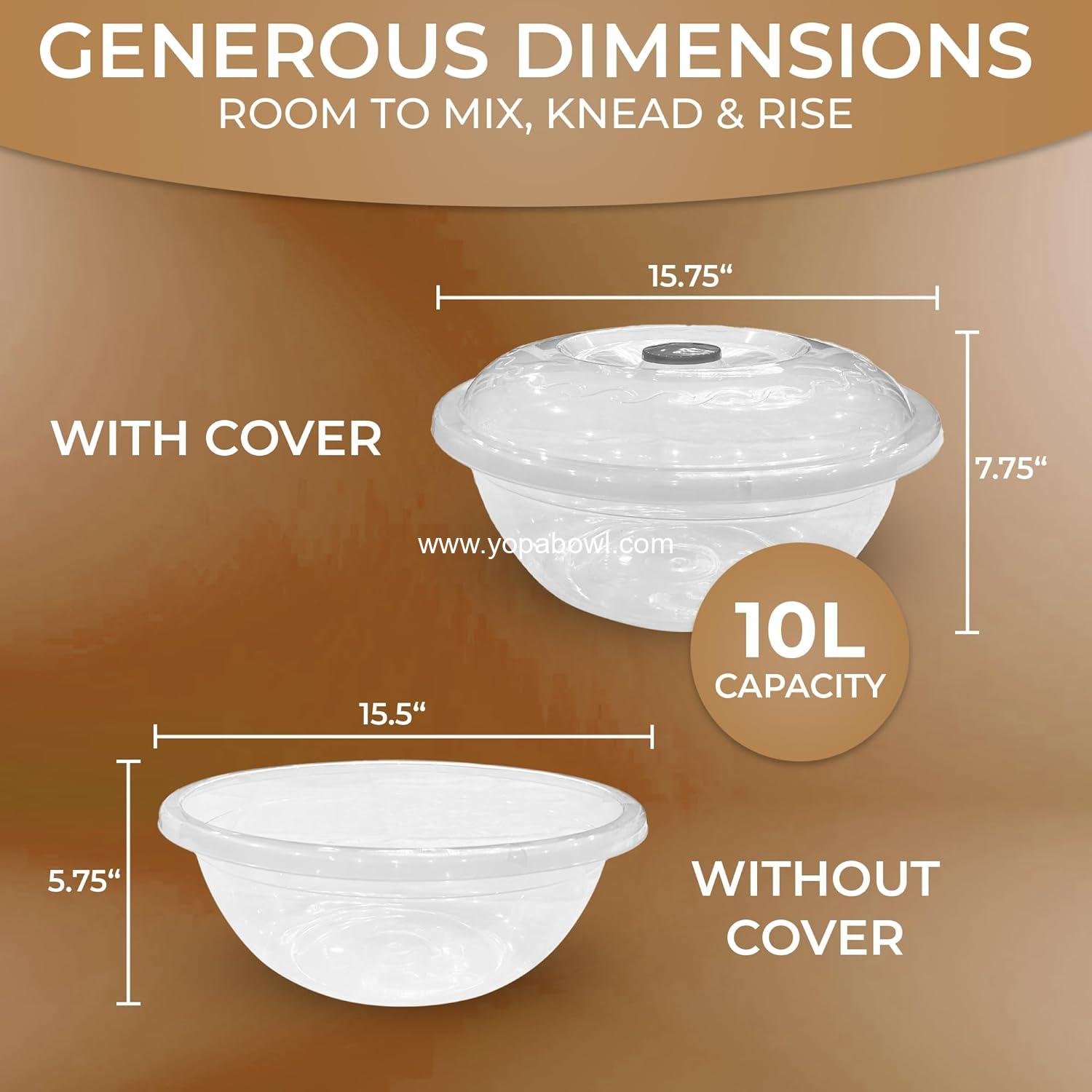 Wholesale Extra Large 10L Challah Bowl with Lid - Dough Riser Proofer - Holds 5 Lbs of Flour - Non-Stick Design for Perfect Rise - Ideal for Challah Baking, Gift Idea Factory Wholesale Extra Large 10L Challah Bowl with Lid - Dough Riser Proofer - Holds 5 Lbs of Flour - Non-Stick Design for Perfect Rise - Ideal for Challah Baking, Gift Idea Factory