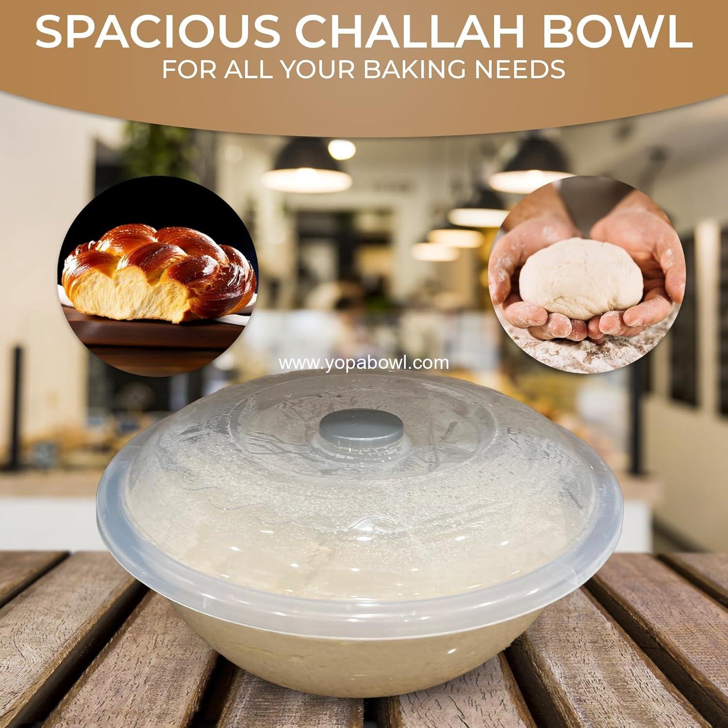 Wholesale Extra Large 10L Challah Bowl with Lid - Dough Riser Proofer - Holds 5 Lbs of Flour - Non-Stick Design for Perfect Rise - Ideal for Challah Baking, Gift Idea Factory Wholesale Extra Large 10L Challah Bowl with Lid - Dough Riser Proofer - Holds 5 Lbs of Flour - Non-Stick Design for Perfect Rise - Ideal for Challah Baking, Gift Idea Factory