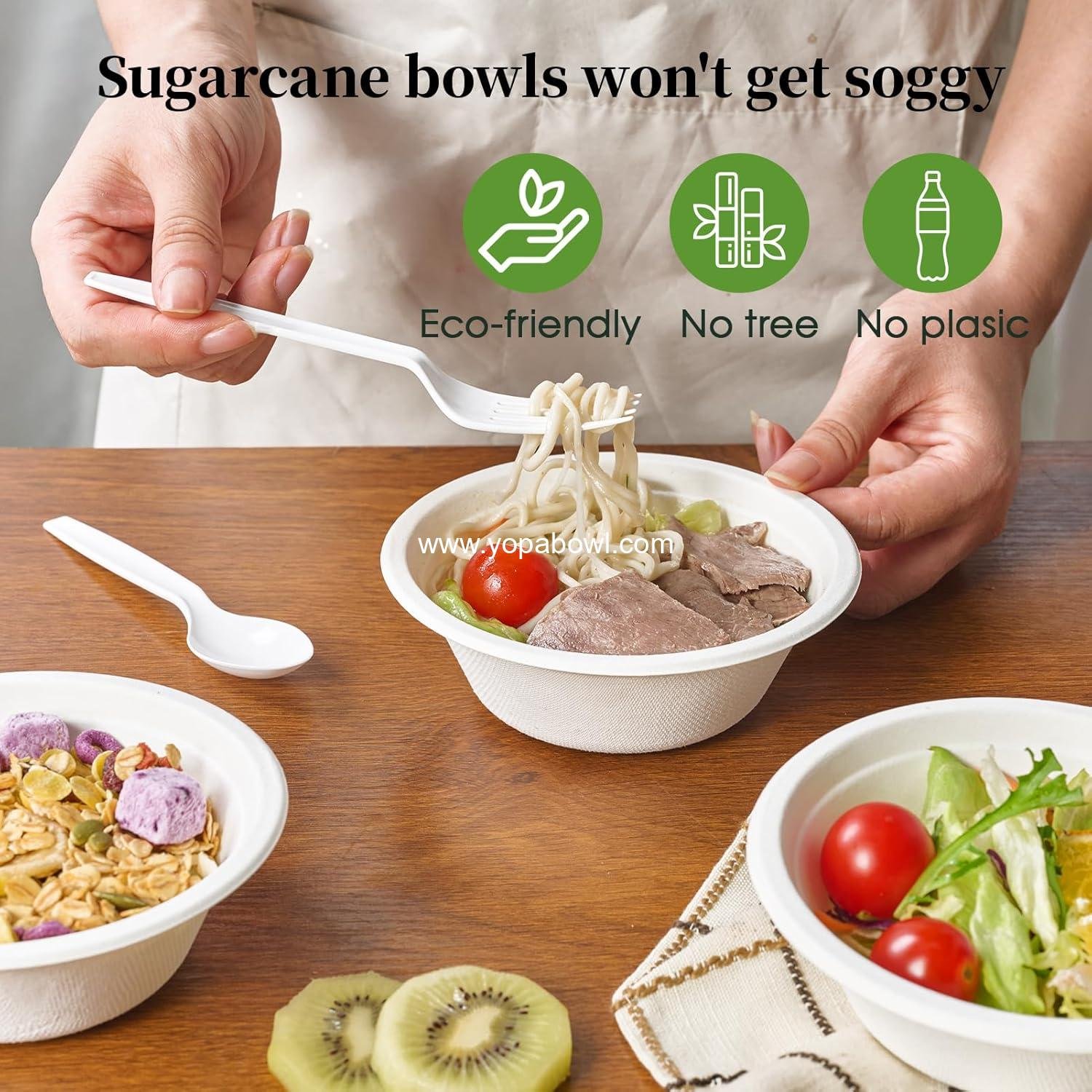 Wholesale 150 Pack 12 oz Heavy-Duty Biodegradable Compostable Paper Bowls Made from Natural Sugarcane Bagasse, Ideal for Salad, Dessert, Milk, Cereal Factory Wholesale 150 Pack 12 oz Heavy-Duty Biodegradable Compostable Paper Bowls Made from Natural Sugarcane Bagasse, Ideal for Salad, Dessert, Milk, Cereal Factory