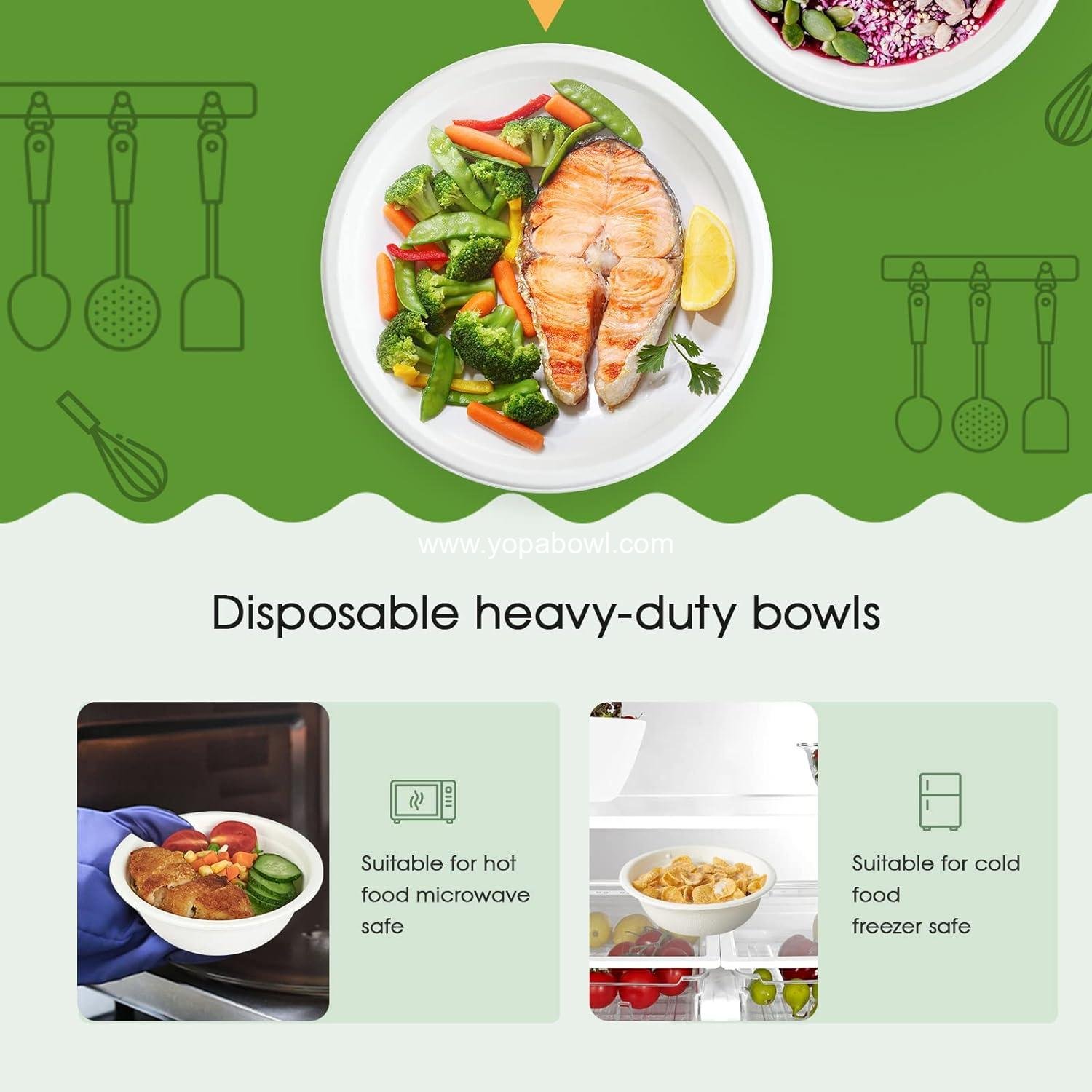 Wholesale 150 Pack 12 oz Heavy-Duty Biodegradable Compostable Paper Bowls Made from Natural Sugarcane Bagasse, Ideal for Salad, Dessert, Milk, Cereal Factory Wholesale 150 Pack 12 oz Heavy-Duty Biodegradable Compostable Paper Bowls Made from Natural Sugarcane Bagasse, Ideal for Salad, Dessert, Milk, Cereal Factory