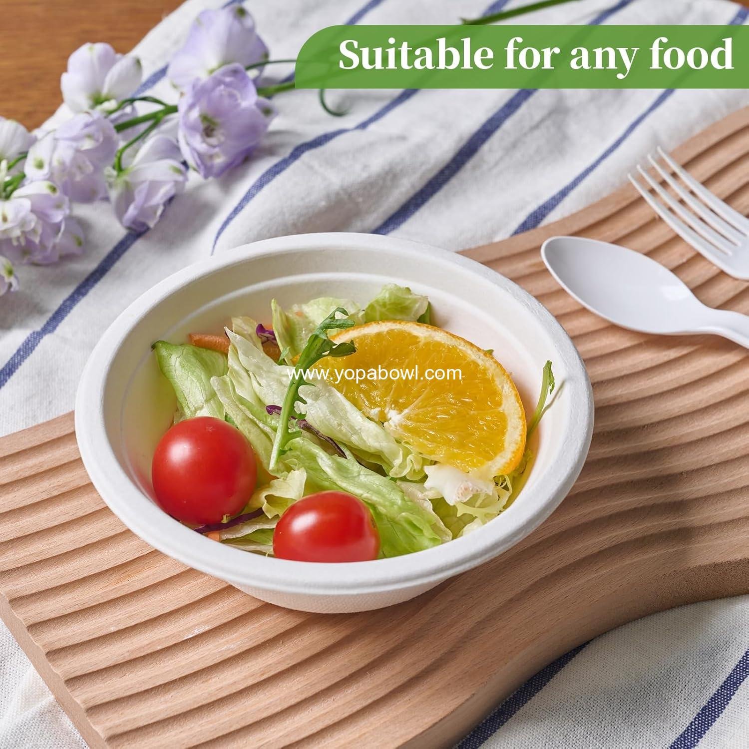 Wholesale 150 Pack 12 oz Heavy-Duty Biodegradable Compostable Paper Bowls Made from Natural Sugarcane Bagasse, Ideal for Salad, Dessert, Milk, Cereal Factory Wholesale 150 Pack 12 oz Heavy-Duty Biodegradable Compostable Paper Bowls Made from Natural Sugarcane Bagasse, Ideal for Salad, Dessert, Milk, Cereal Factory