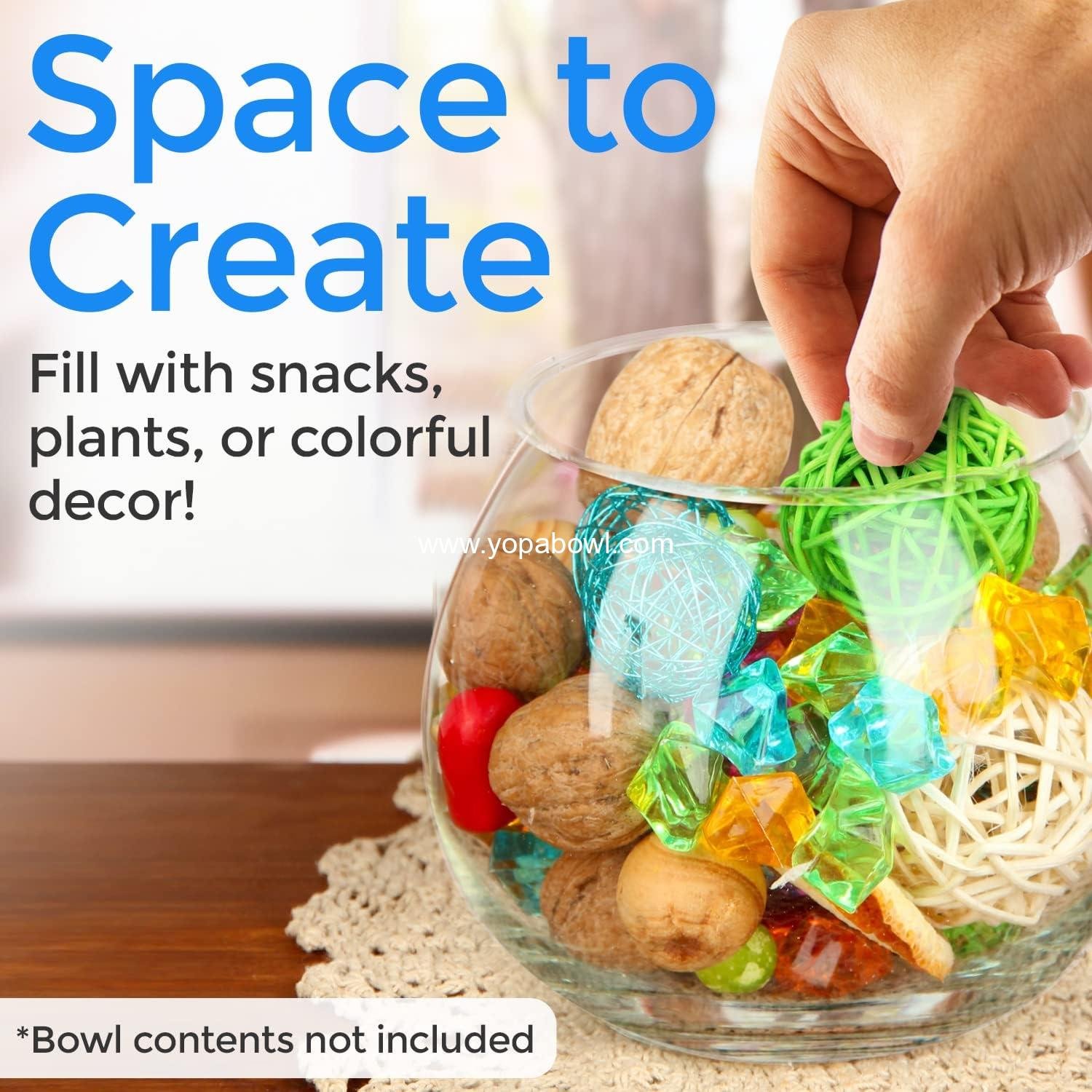 Wholesale 6 Pack 27 Ounce Mini Plastic Fish Bowls - Fun Sized Drink Bowls for Parties - Clear Vases for Stunning Centerpieces - Craft Round Vase Factory