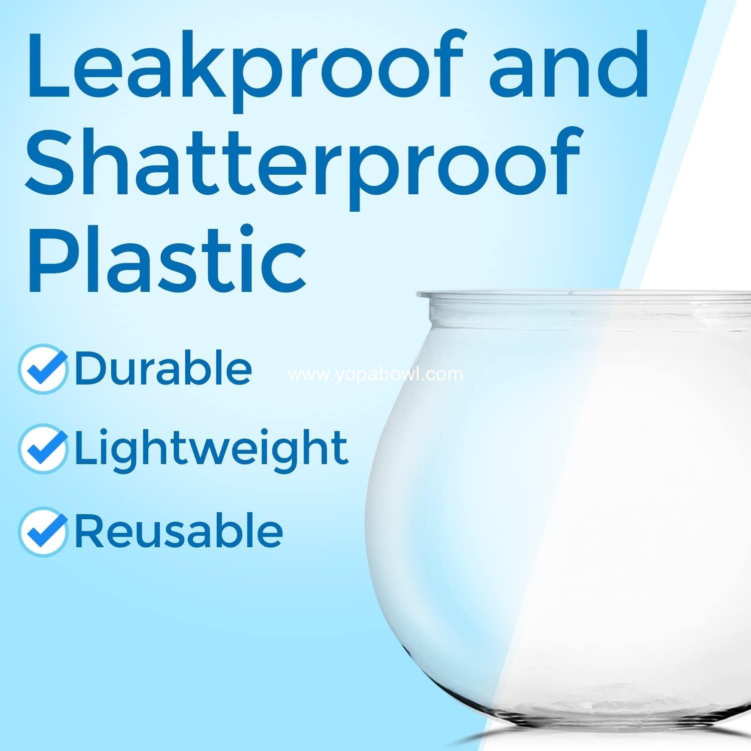 Wholesale 6 Pack 27 Ounce Mini Plastic Fish Bowls - Fun Sized Drink Bowls for Parties - Clear Vases for Stunning Centerpieces - Craft Round Vase Factory