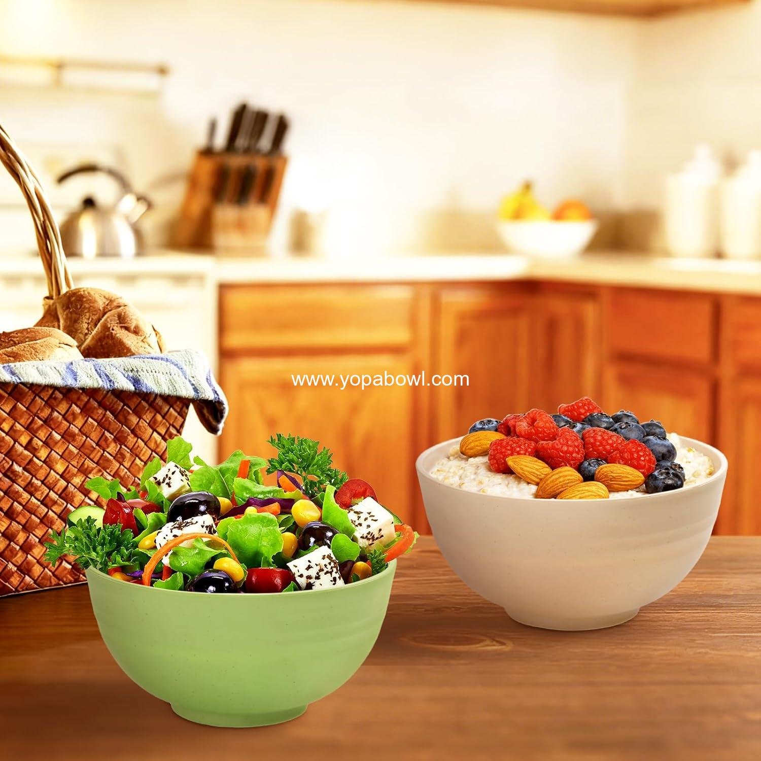 OEM Wheat Straw Bowls - 6 Piece Set 26oz Unbreakable, Microwave & Dishwasher Safe Eco-Friendly Cereal, Soup, Salad, Fruit, Snack & Oatmeal Bowls in 6 Colors, BPA Free, Lightweight Christmas Gifts for All Occasions Factory