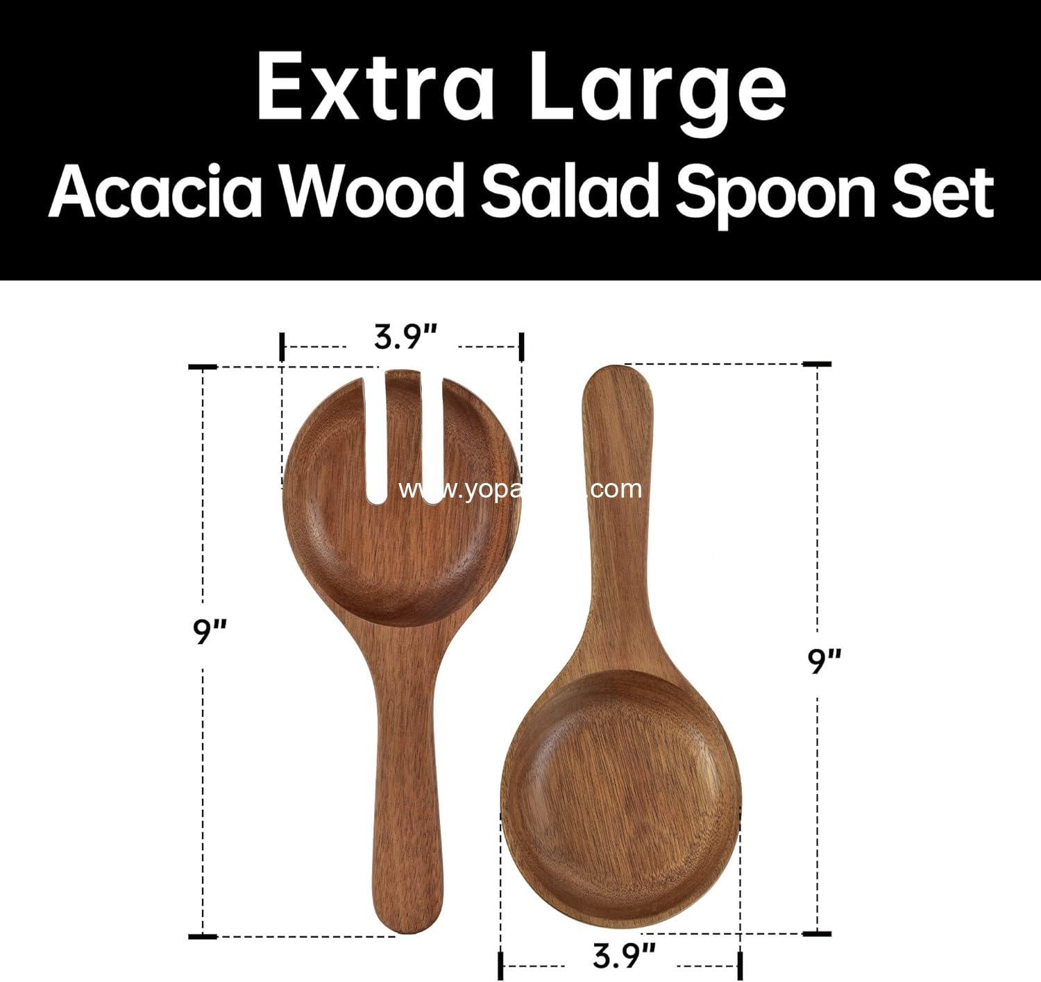 Wholesale Extra Large Elegant Ceramic Oval Salad Bowl Set with Premium Acacia Wood Serving Utensils - Large Capacity and Stylish Kitchen Essential - Factory