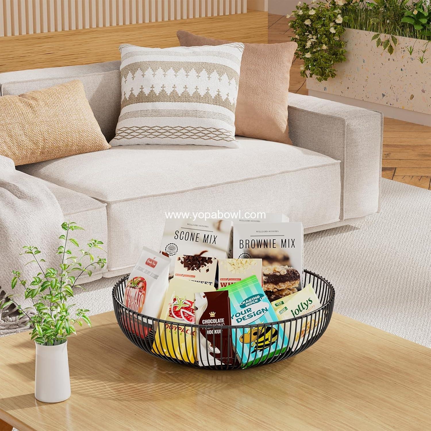 Wholesale Metal Wire Fruit Basket for Kitchen Counter, Simple Trending Fruit Bowl, Black Factory Wholesale Metal Wire Fruit Basket for Kitchen Counter, Simple Trending Fruit Bowl, Black Factory