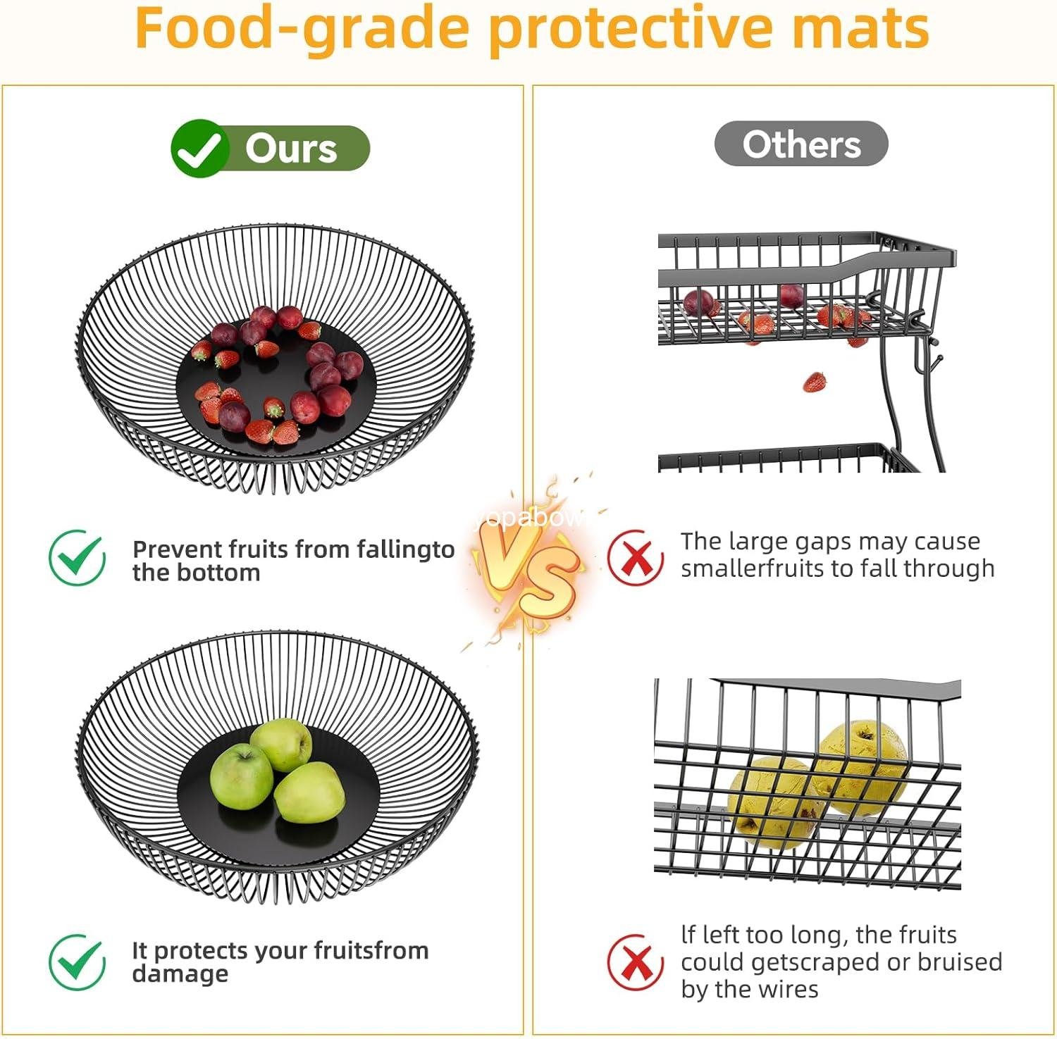 Wholesale Metal Wire Fruit Basket for Kitchen Counter, Simple Trending Fruit Bowl, Black Factory Wholesale Metal Wire Fruit Basket for Kitchen Counter, Simple Trending Fruit Bowl, Black Factory