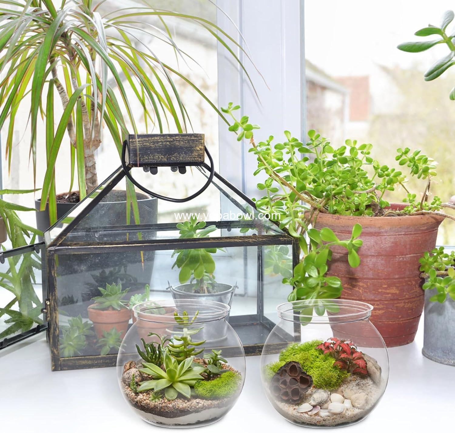 Wholesale 6 Pack Mini Fish Bowls, 26 Oz Unbreakable Bubble Ball Vases for Party Decor, Carnival Games, Candy, Table Centerpiece, BPA Free, Clear Factory