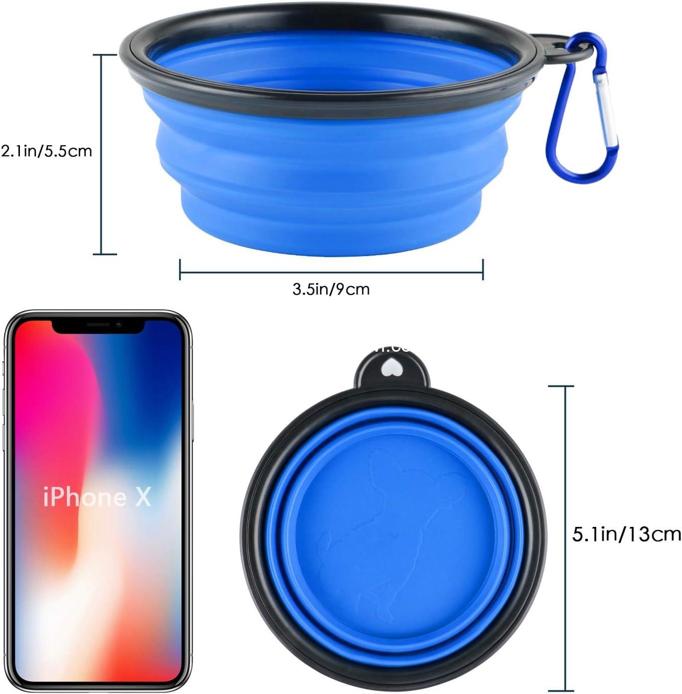 Wholesale Collapsible Silicone Dog Bowl, Foldable and Expandable Pet Dish for Small Dogs and Cats, Travel-Friendly Food and Water Bowl, Portable Feeding Solution - Factory