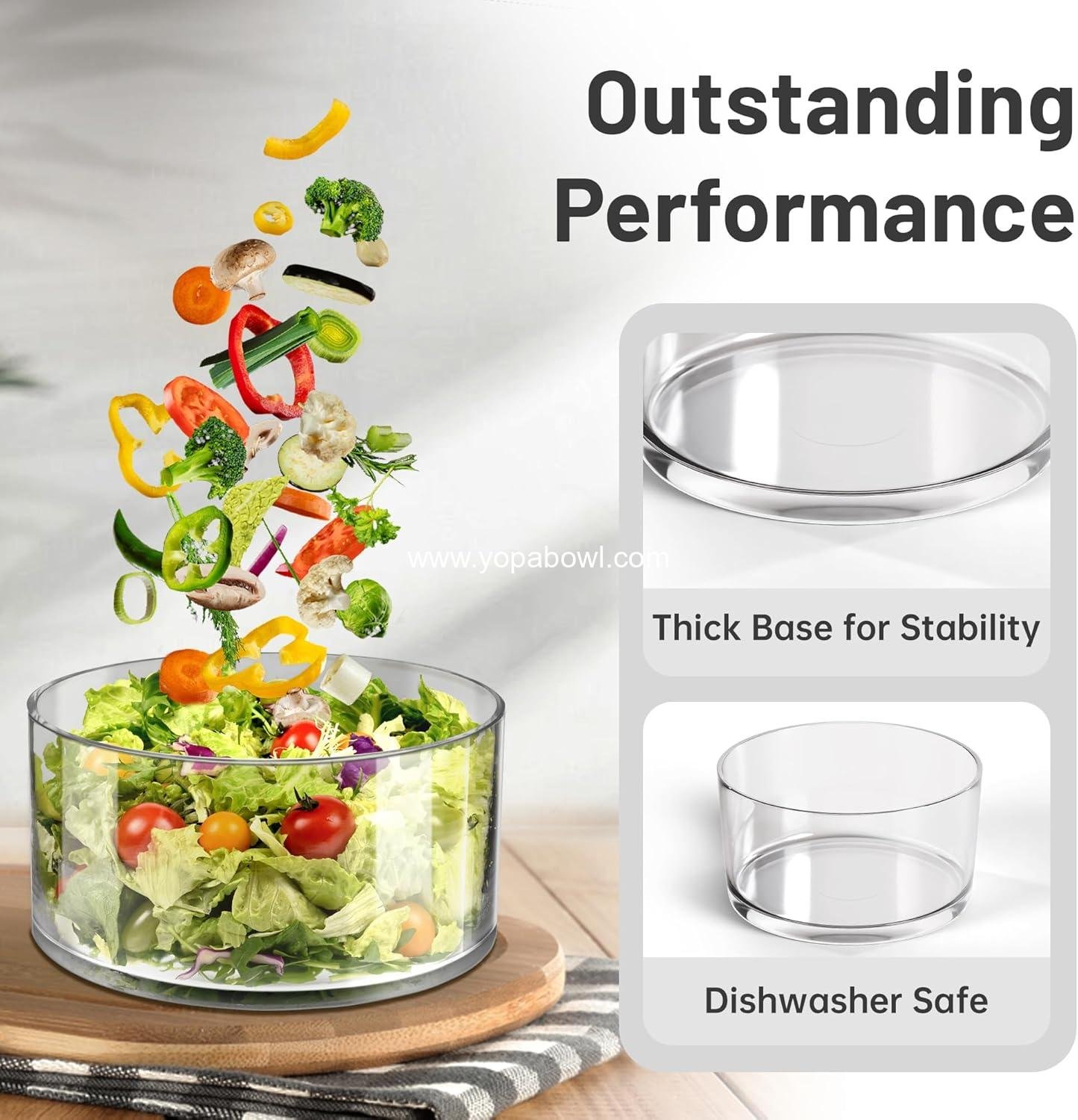 Wholesale Glass Salad Bowl - 118oz Versatile Trifle and Fruit Bowl - Elegant & Durable for Serving Salads and Desserts - Factory