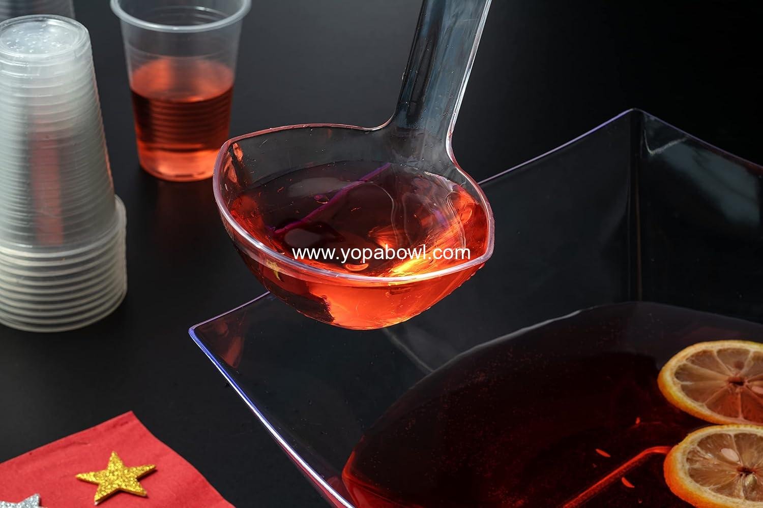 Wholesale 4-Pc Halloween Punch Bowl Set - 2 x 1 Gallon Clear Plastic Bowls with Ladle, Glass-Like Finish Factory