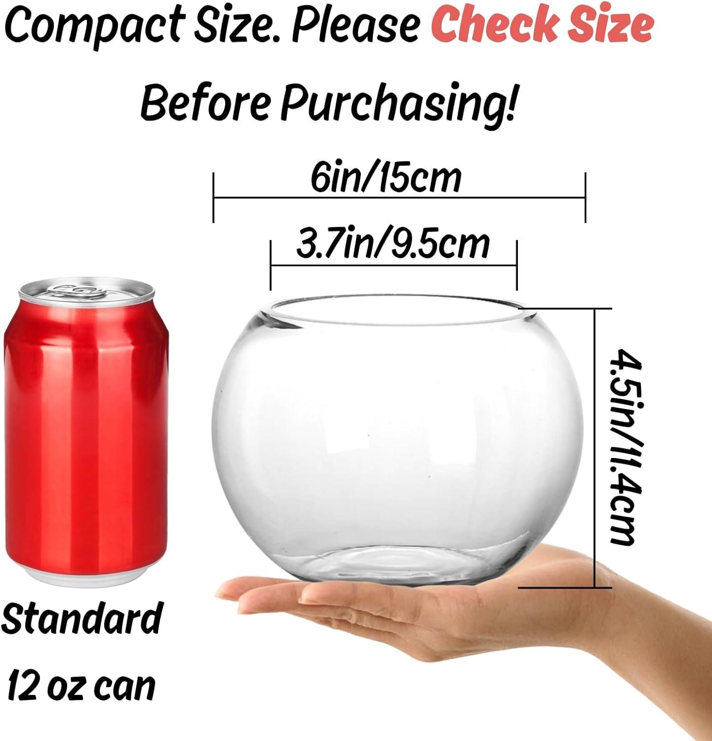 Wholesale 4 Pcs Small Glass Bubble Bowl Vases 6