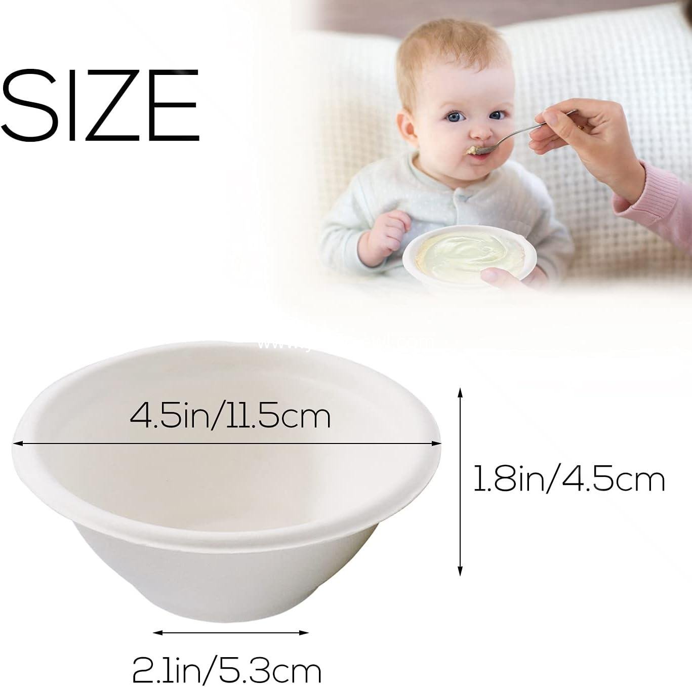 Wholesale 100 Pack 8 oz Compostable Bagasse Bowls, Biodegradable Heavy-Duty Bowls for Hot and Cold Food - Factory