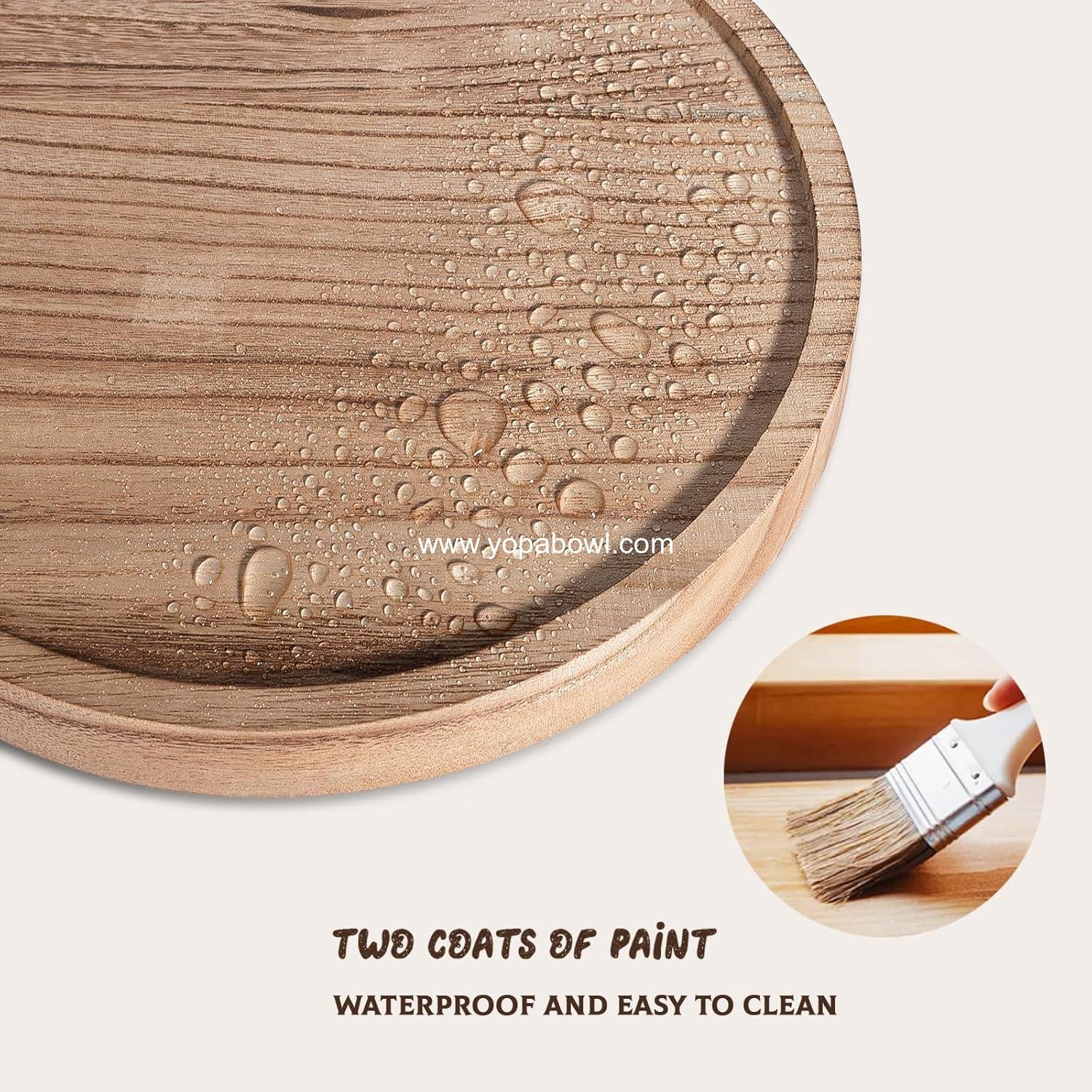 Wholesale Round Wooden Decorative Tray – 10