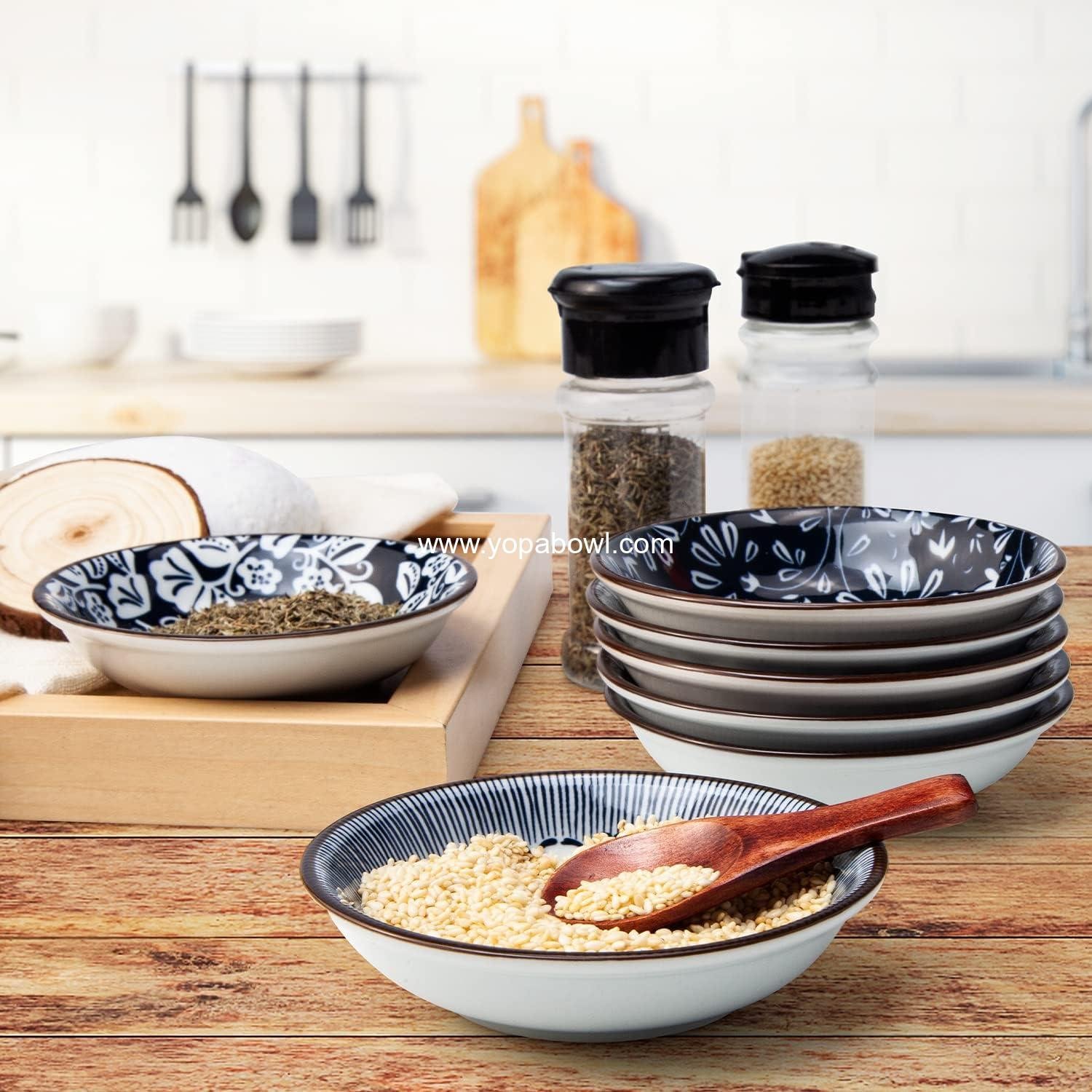 Wholesale Dipping Bowls, Ceramic Soy Sauce Dish, 3 OZ Small Serving Bowls for Side Dishes, Vintage Blue Stylish Design, Set of 6 Mini Appetizer Plates for Condiments, Sushi, Ketchup, BBQ, 4 Inch Factory Wholesale Dipping Bowls, Ceramic Soy Sauce Dish, 3 OZ Small Serving Bowls for Side Dishes, Vintage Blue Stylish Design, Set of 6 Mini Appetizer Plates for Condiments, Sushi, Ketchup, BBQ, 4 Inch Factory