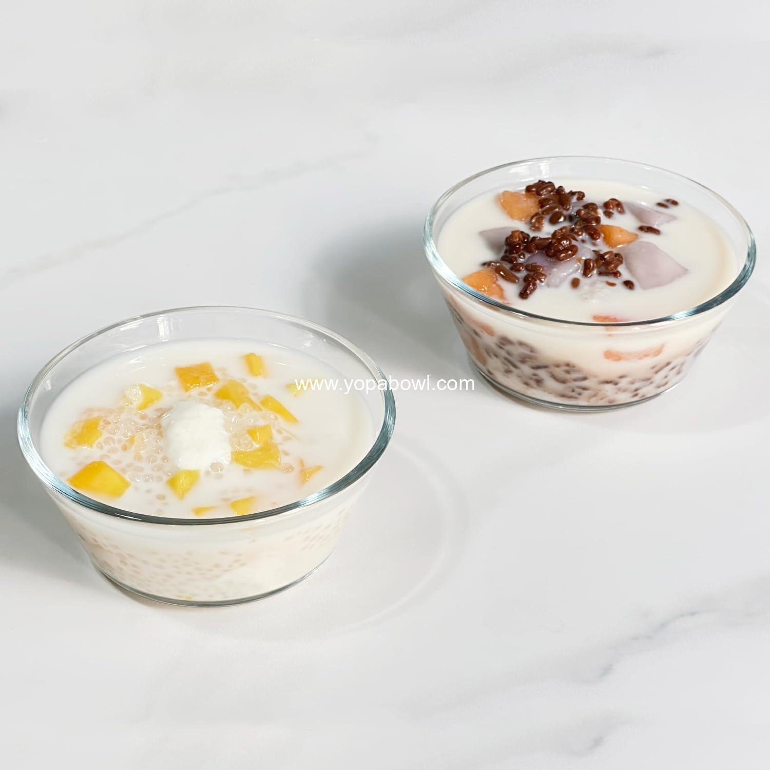 Wholesale Tempered Glass 13oz Dessert Bowls Set of 2, Ramekins, Oven and Microwave Safe, Ideal for Ice Cream, Bouillon, and Sauces, Small Serving Bowls for Side Dishes, Factory