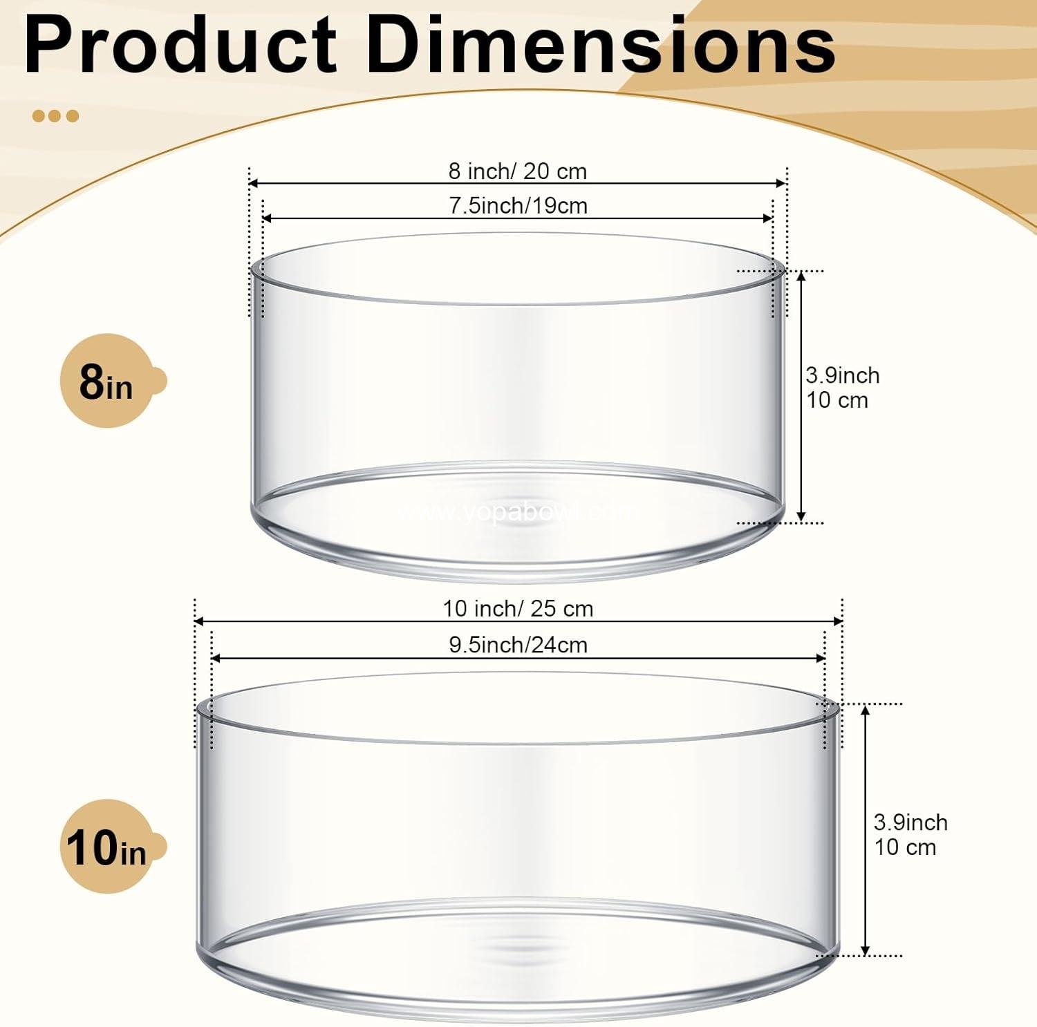 Wholesale 2 Pcs Large Glass Trifle Bowls 170oz & 100oz Clear Round Serving Containers for Salad, Fruit, Cakes, Dessert, and Ice Cream Display - Factory Wholesale 2 Pcs Large Glass Trifle Bowls 170oz & 100oz Clear Round Serving Containers for Salad, Fruit, Cakes, Dessert, and Ice Cream Display - Factory