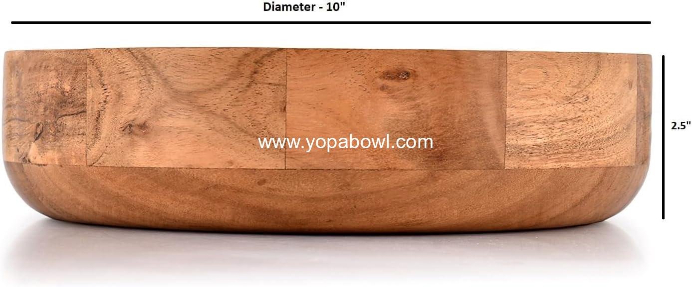 Wholesale Wooden Round Serving Bowl for Fruit, Dessert, and Snacks - Platter Tray Dish for Kitchen Dining Factory