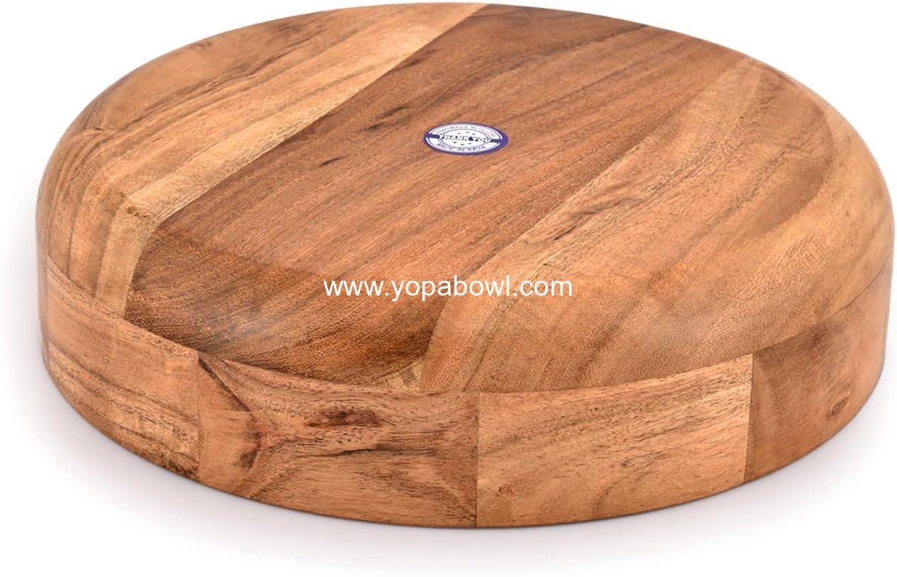 Wholesale Wooden Round Serving Bowl for Fruit, Dessert, and Snacks - Platter Tray Dish for Kitchen Dining Factory