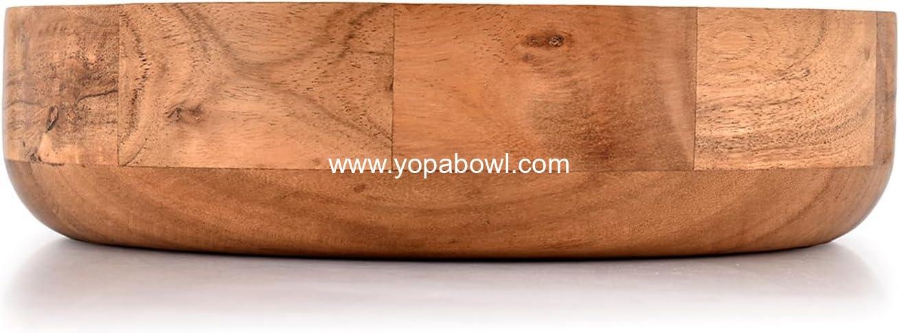 Wholesale Wooden Round Serving Bowl for Fruit, Dessert, and Snacks - Platter Tray Dish for Kitchen Dining Factory