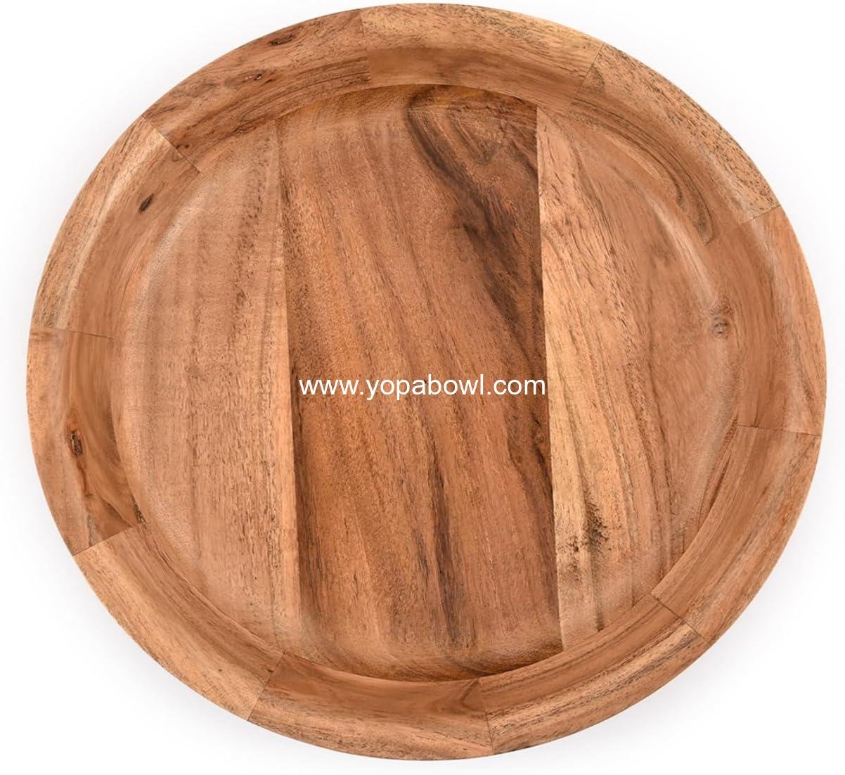 Wholesale Wooden Round Serving Bowl for Fruit, Dessert, and Snacks - Platter Tray Dish for Kitchen Dining Factory