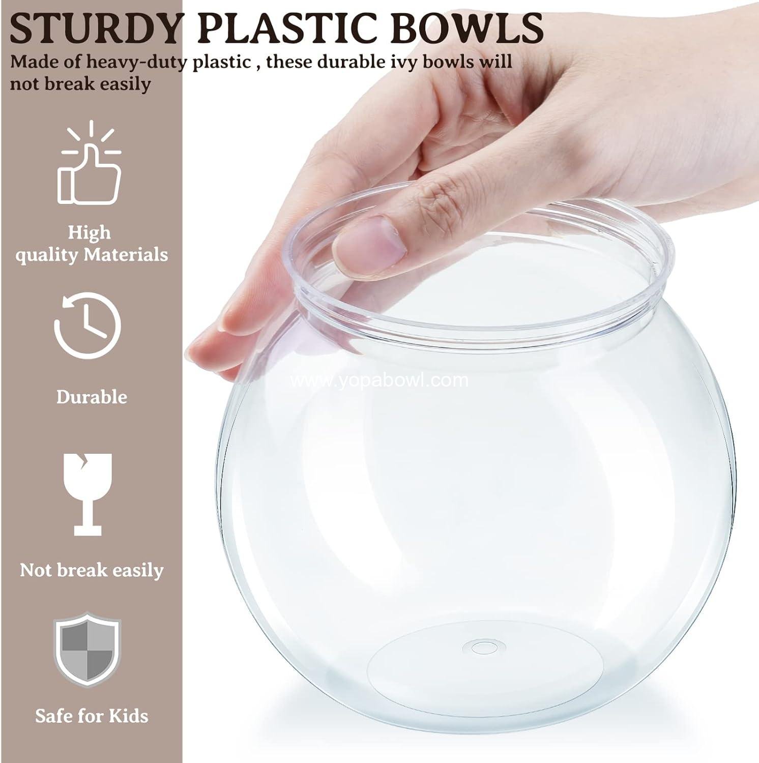 Wholesale 24 Pcs Clear Fish Bowls with Straws, Ball Shape Plastic Drink Cups, Unbreakable 27 oz for Summer Parties, Christmas Candy Table Centerpieces, Party Favors, Factory