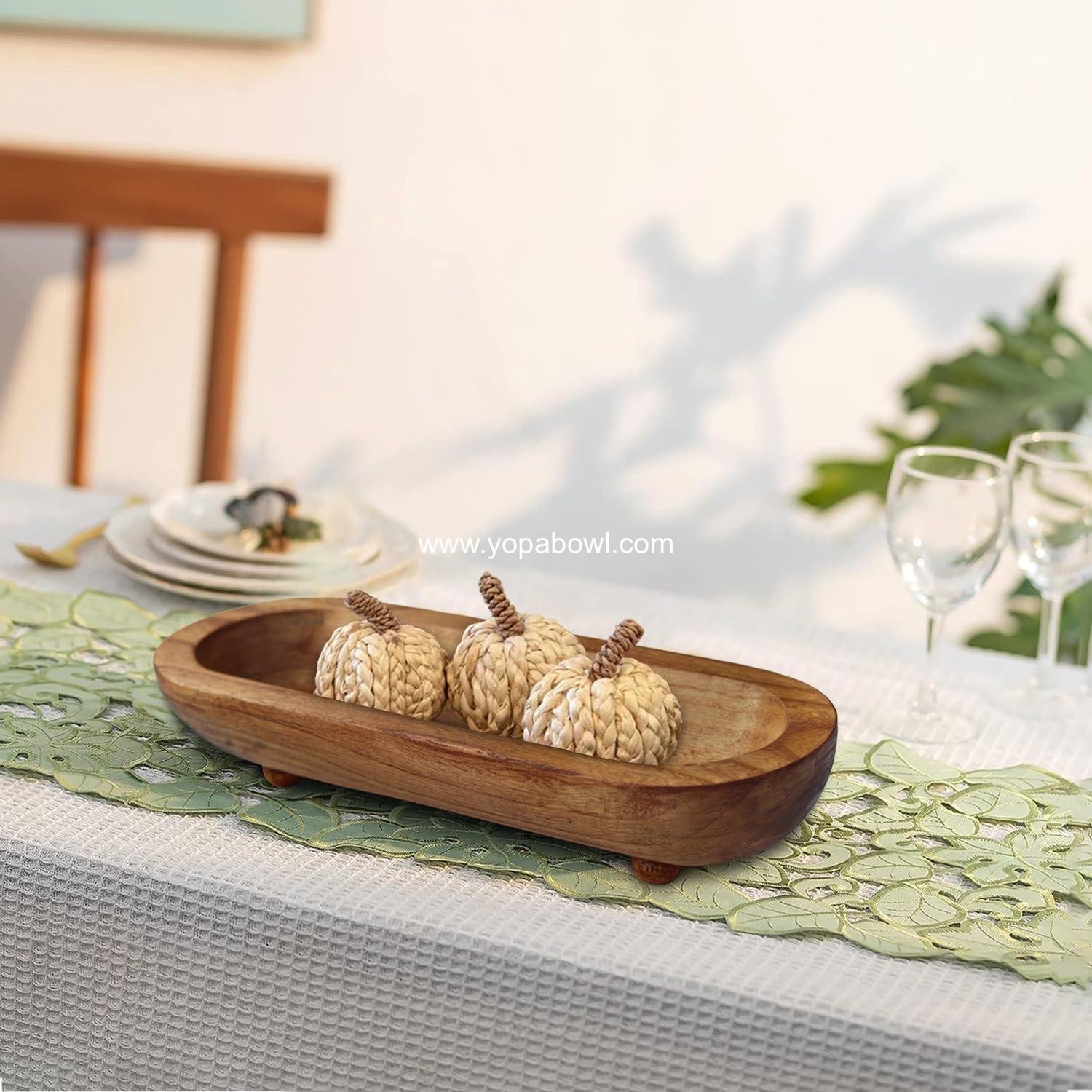 Wholesale Rustic Handcrafted Wooden Dough Bowl - Decorative Centerpiece with Four-Legged Base, Organic Modern Style for Home Kitchen Decor Factory Wholesale Rustic Handcrafted Wooden Dough Bowl - Decorative Centerpiece with Four-Legged Base, Organic Modern Style for Home Kitchen Decor Factory