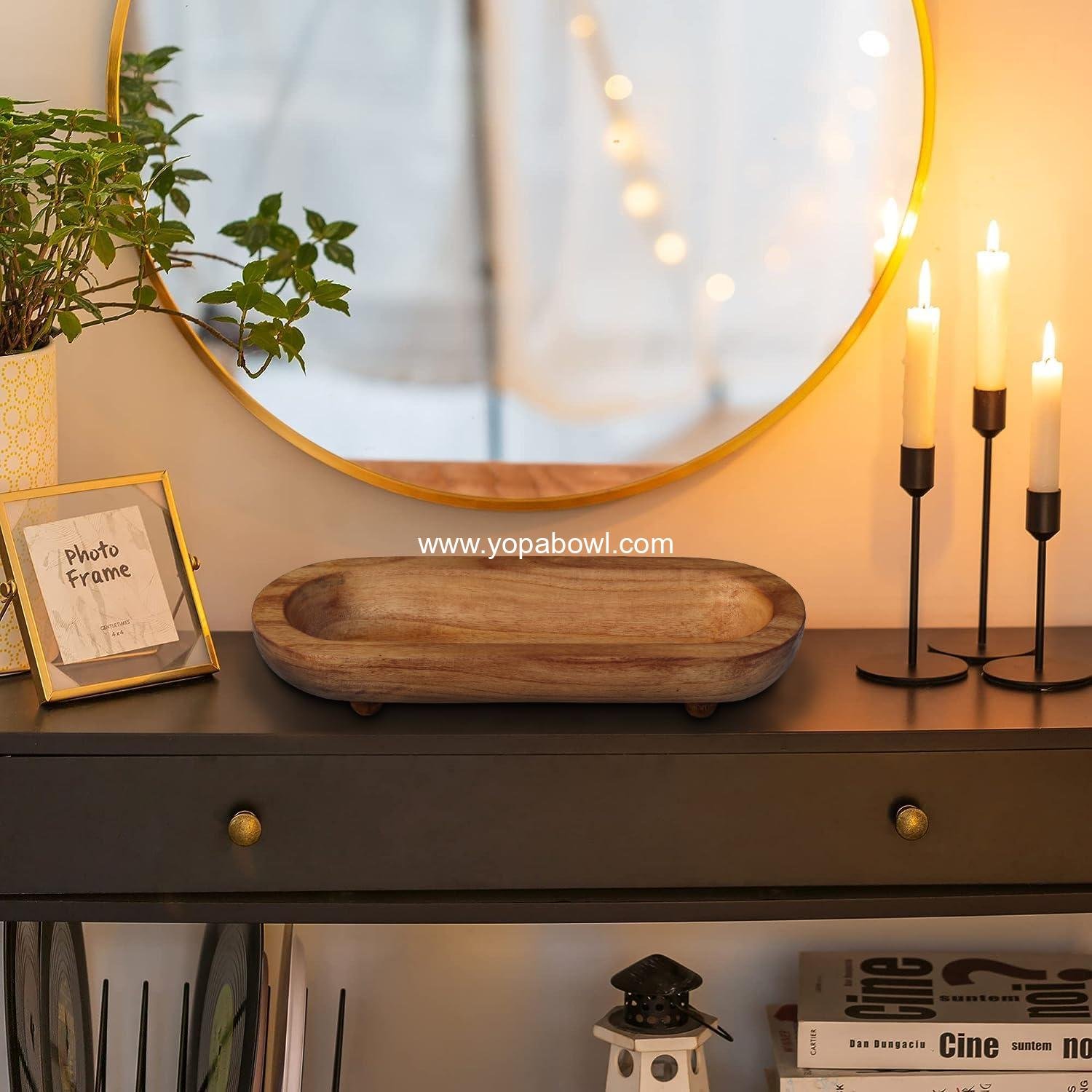 Wholesale Rustic Handcrafted Wooden Dough Bowl - Decorative Centerpiece with Four-Legged Base, Organic Modern Style for Home Kitchen Decor Factory Wholesale Rustic Handcrafted Wooden Dough Bowl - Decorative Centerpiece with Four-Legged Base, Organic Modern Style for Home Kitchen Decor Factory