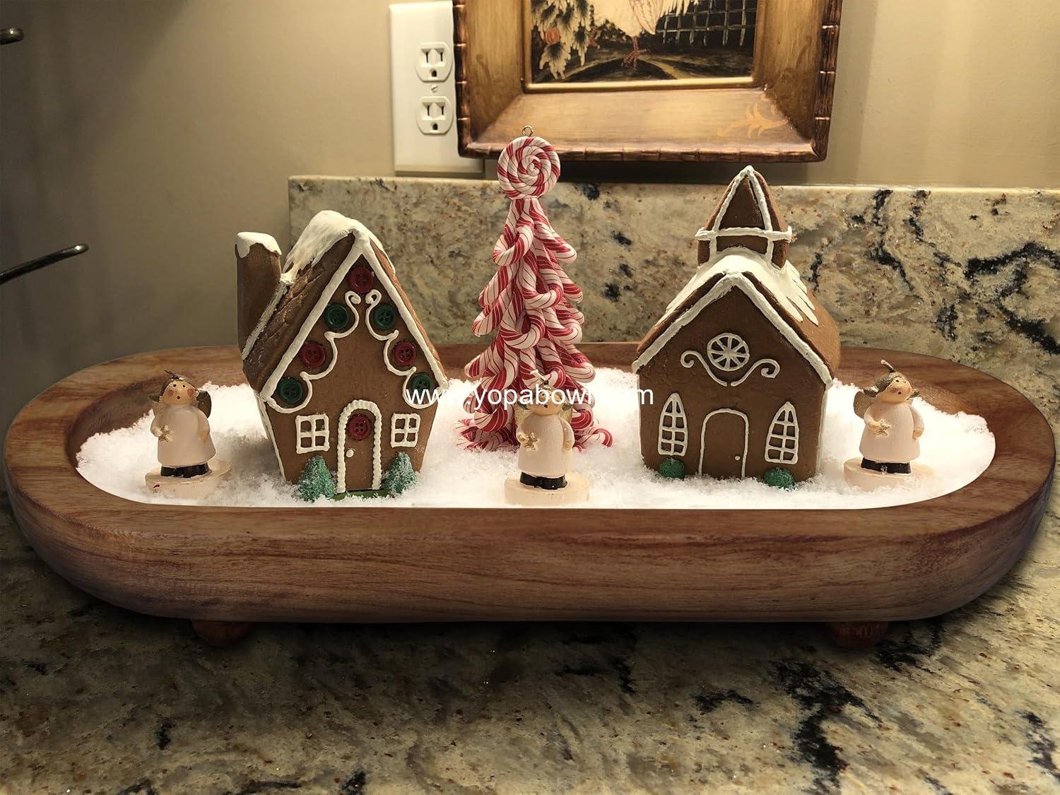 Wholesale Rustic Handcrafted Wooden Dough Bowl - Decorative Centerpiece with Four-Legged Base, Organic Modern Style for Home Kitchen Decor Factory Wholesale Rustic Handcrafted Wooden Dough Bowl - Decorative Centerpiece with Four-Legged Base, Organic Modern Style for Home Kitchen Decor Factory