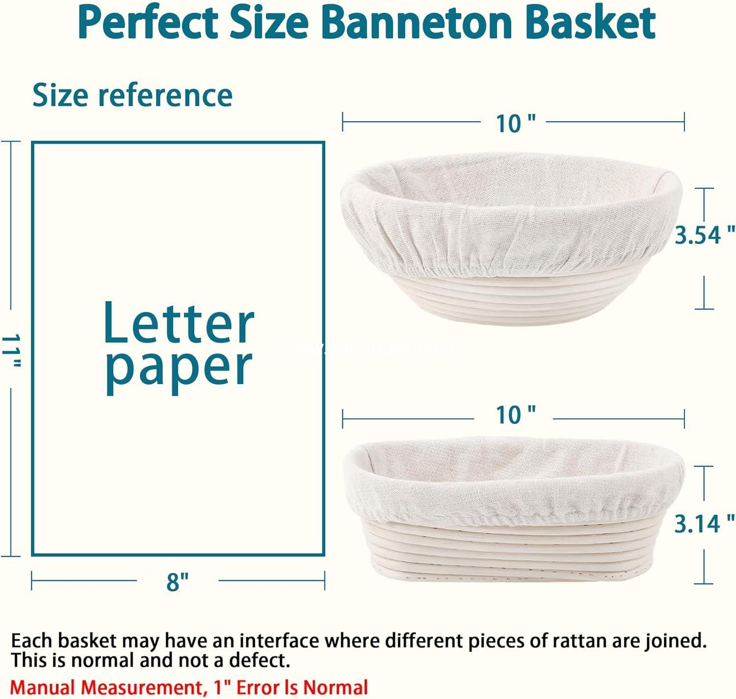 Wholesale 28Pcs Sourdough Bread Baking Supplies, 10'' Round & 10'' Oval Banneton Proofing Baskets with Liners, Starter Tool Kit for Sourdough Rising and Baking, Manufacturer Wholesale 28Pcs Sourdough Bread Baking Supplies, 10'' Round & 10'' Oval Banneton Proofing Baskets with Liners, Starter Tool Kit for Sourdough Rising and Baking, Manufacturer