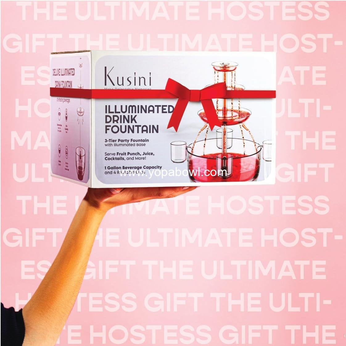 Wholesale 1.5 Gal 3 Tier Punch Bowl Drink Fountain - LED Base, 4 Reusable Cups - Drink Dispenser for Juice, Punch, Pani Puri - Party Hosting Supply Manufacturer Wholesale 1.5 Gal 3 Tier Punch Bowl Drink Fountain - LED Base, 4 Reusable Cups - Drink Dispenser for Juice, Punch, Pani Puri - Party Hosting Supply Manufacturer