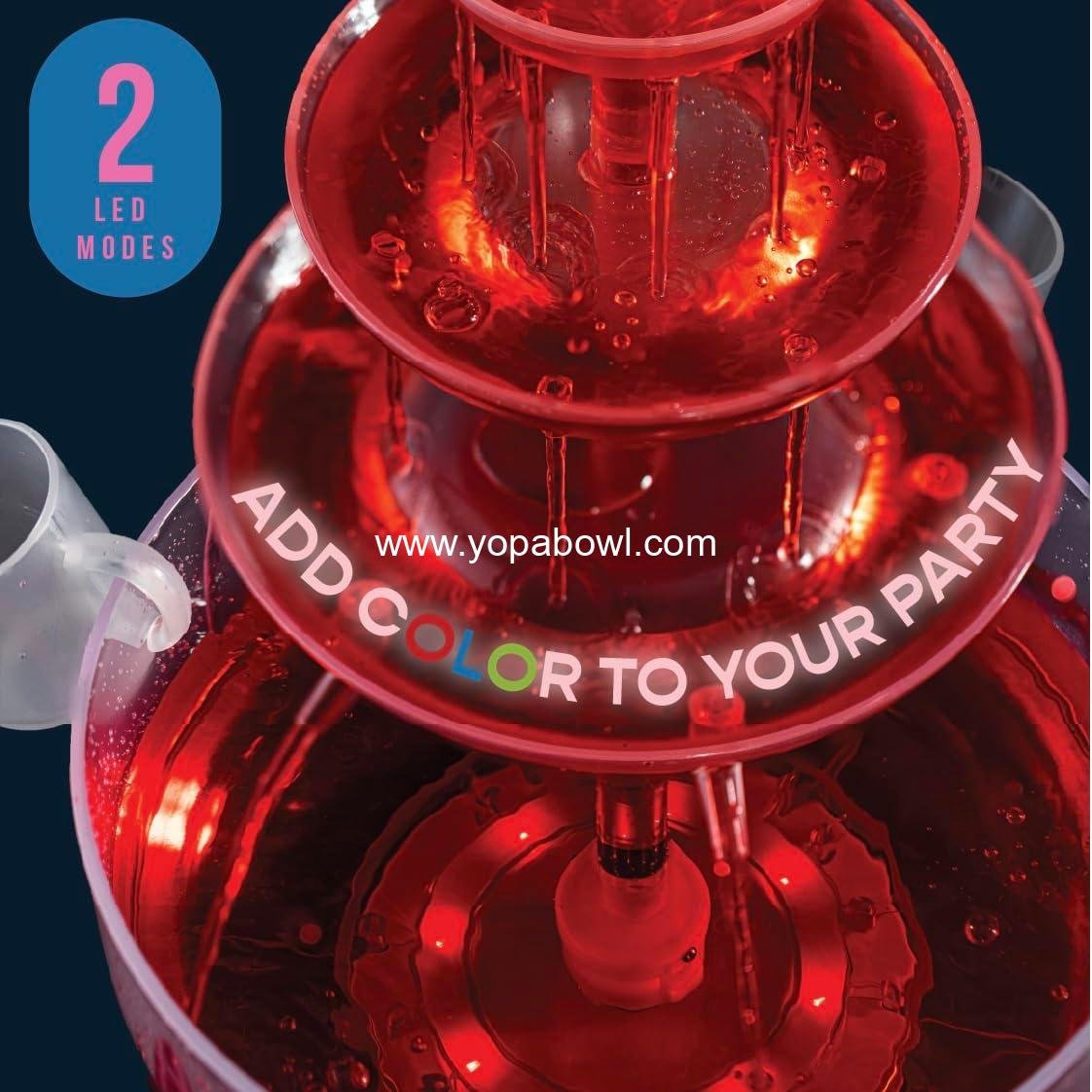 Wholesale 1.5 Gal 3 Tier Punch Bowl Drink Fountain - LED Base, 4 Reusable Cups - Drink Dispenser for Juice, Punch, Pani Puri - Party Hosting Supply Manufacturer Wholesale 1.5 Gal 3 Tier Punch Bowl Drink Fountain - LED Base, 4 Reusable Cups - Drink Dispenser for Juice, Punch, Pani Puri - Party Hosting Supply Manufacturer