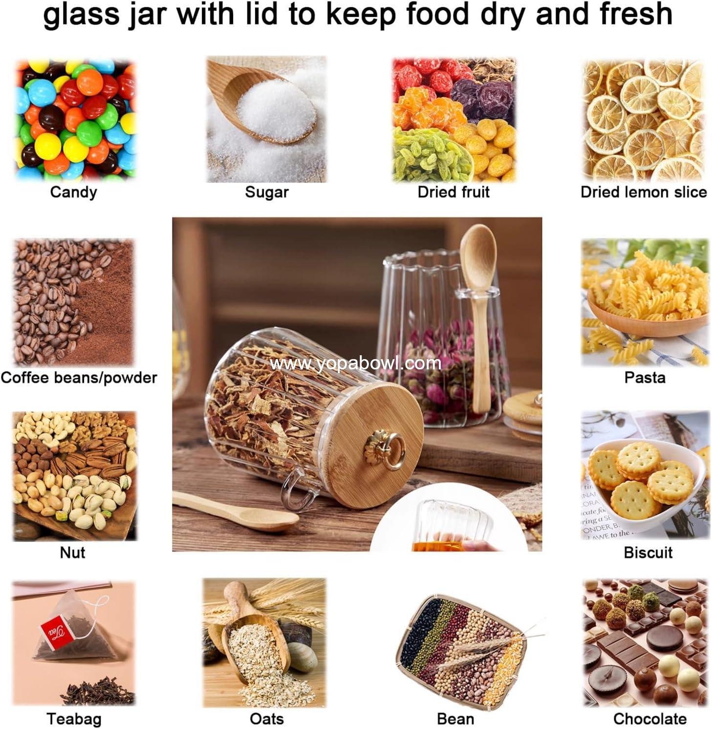 Wholesale Airtight Glass Sugar Bowl 25.36 FL OZ Canister with Lid and Spoon for Food Storage, Candy Jar, Coffee Bar Accessories, Beans and Powder - Manufacturer