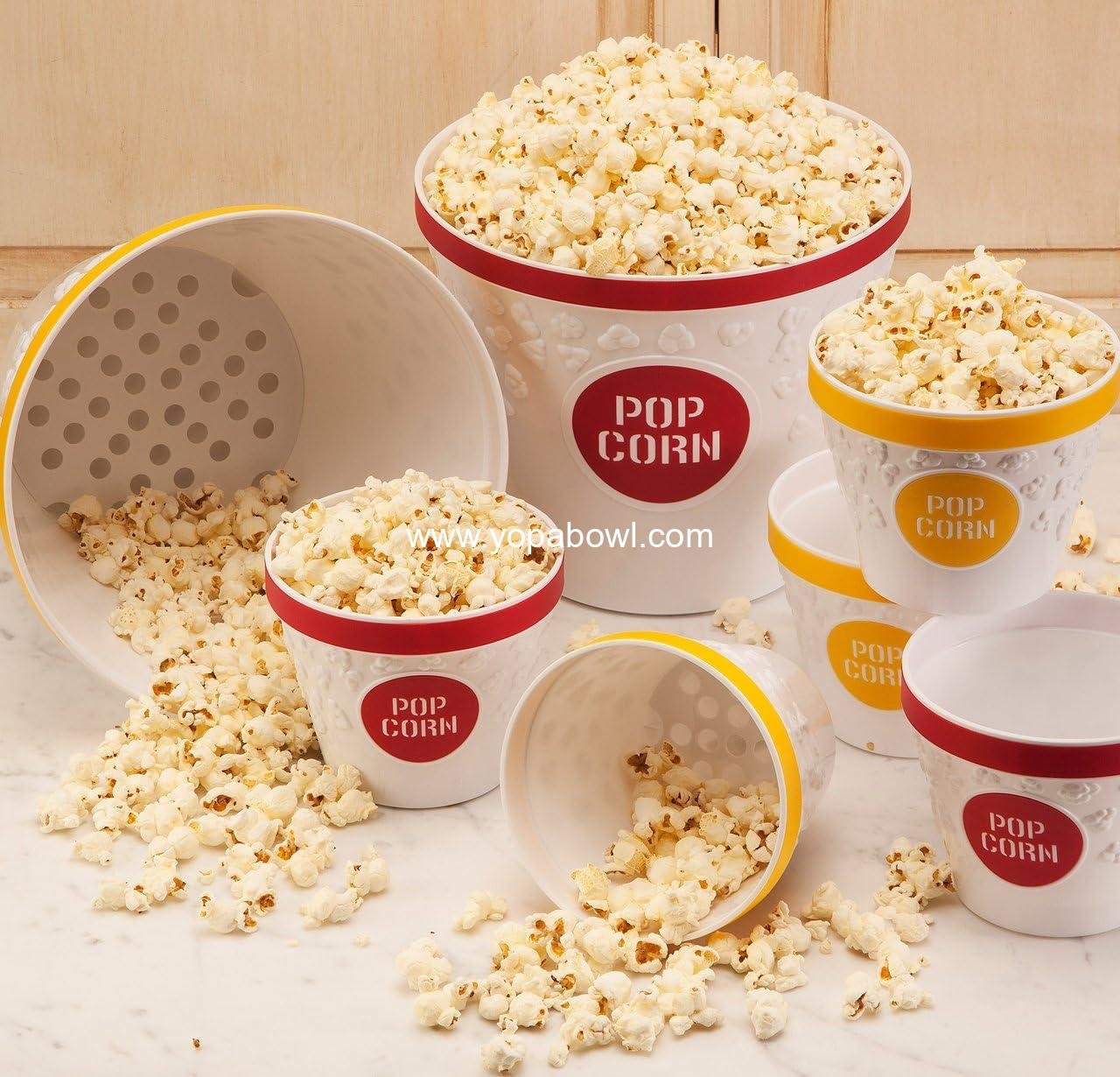 Wholesale Popcorn Buckets Set of 2 Red - Factory Wholesale Popcorn Buckets Set of 2 Red - Factory