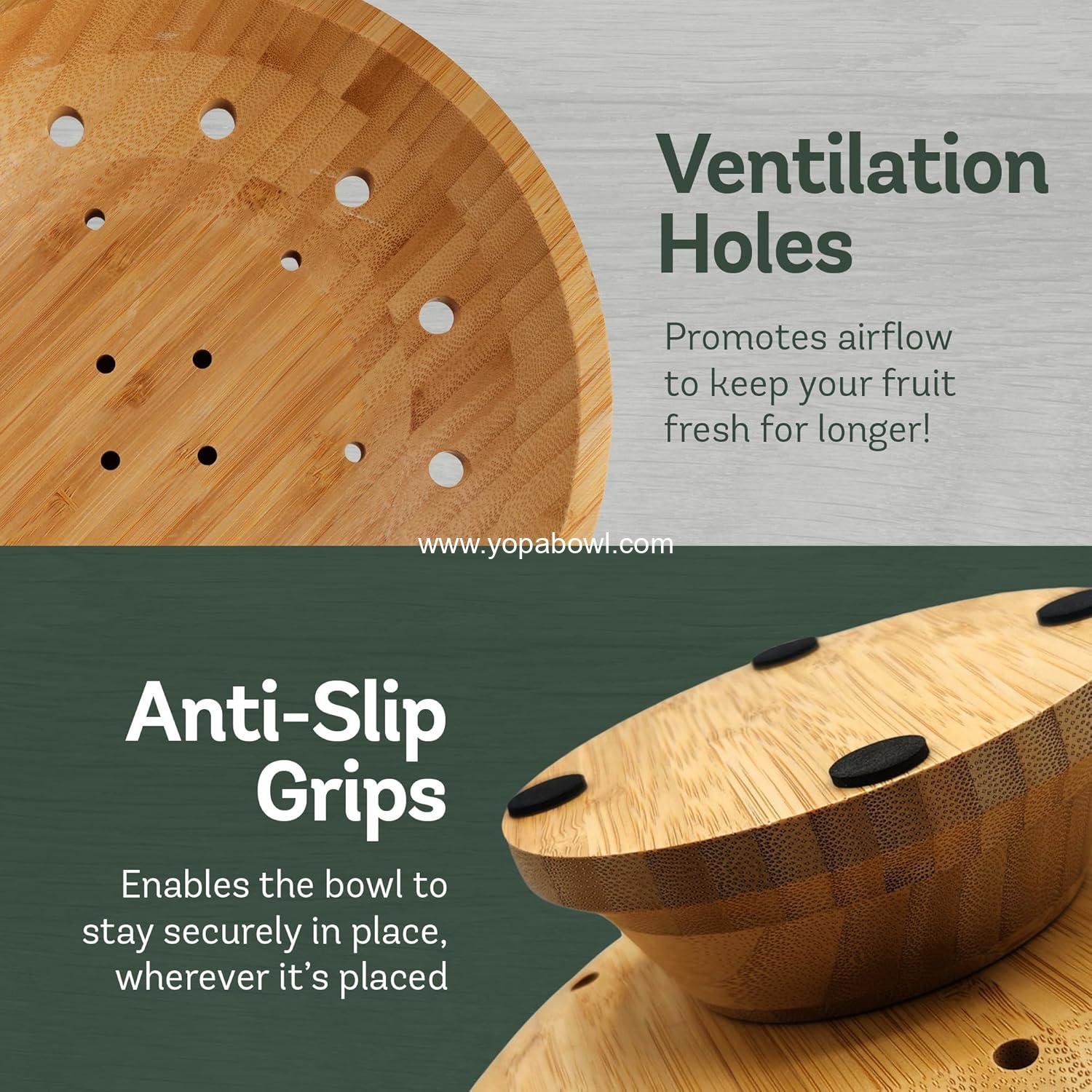 Wholesale Large Decorative Wooden Fruit Bowl - Modern Pedestal Serving Bowl for Kitchen Counter, Dining Table, Centerpiece, Entryway, Ideal for Fruits, Salads, and Keys - Factory