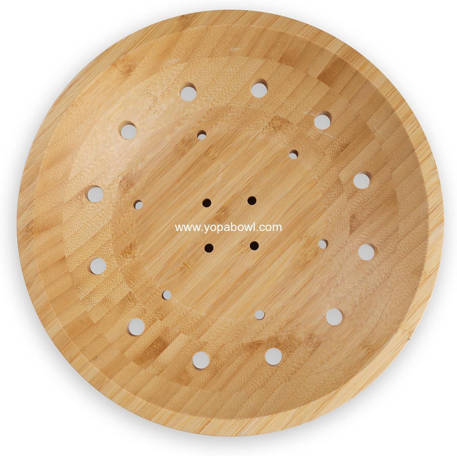 Wholesale Large Decorative Wooden Fruit Bowl - Modern Pedestal Serving Bowl for Kitchen Counter, Dining Table, Centerpiece, Entryway, Ideal for Fruits, Salads, and Keys - Factory