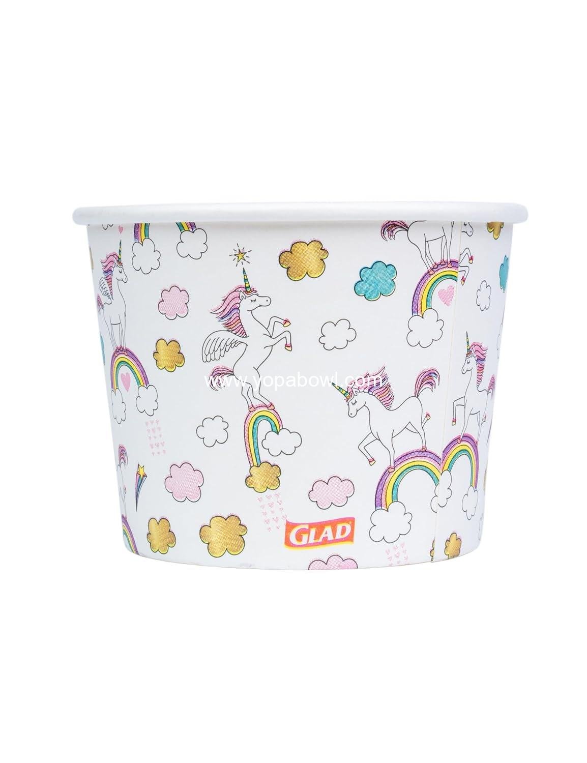Wholesale Unicorn Paper Snack Bowls - Heavy Duty Microwavable Disposable Cups for Soup or Ice Cream, 12 Ounce, 20 Count, Factory