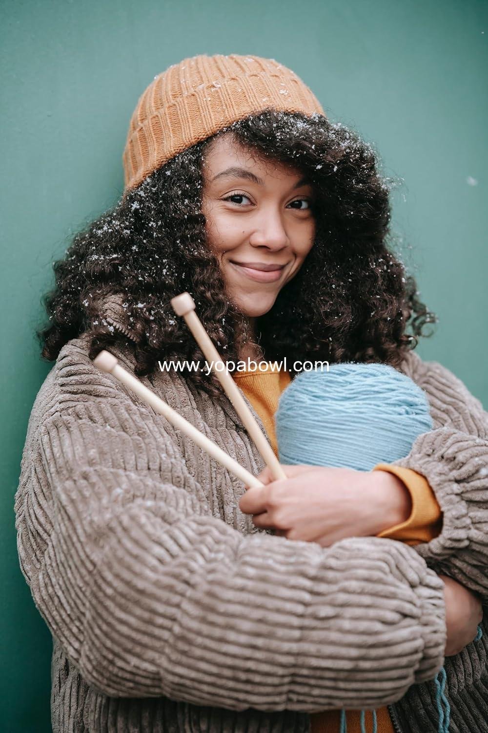 Wholesale Large 8-Inch Wood Yarn Bowl for Holding Cakes, Skeins, or Balls for Crochet and Knitting Dispensing Yarn Factory