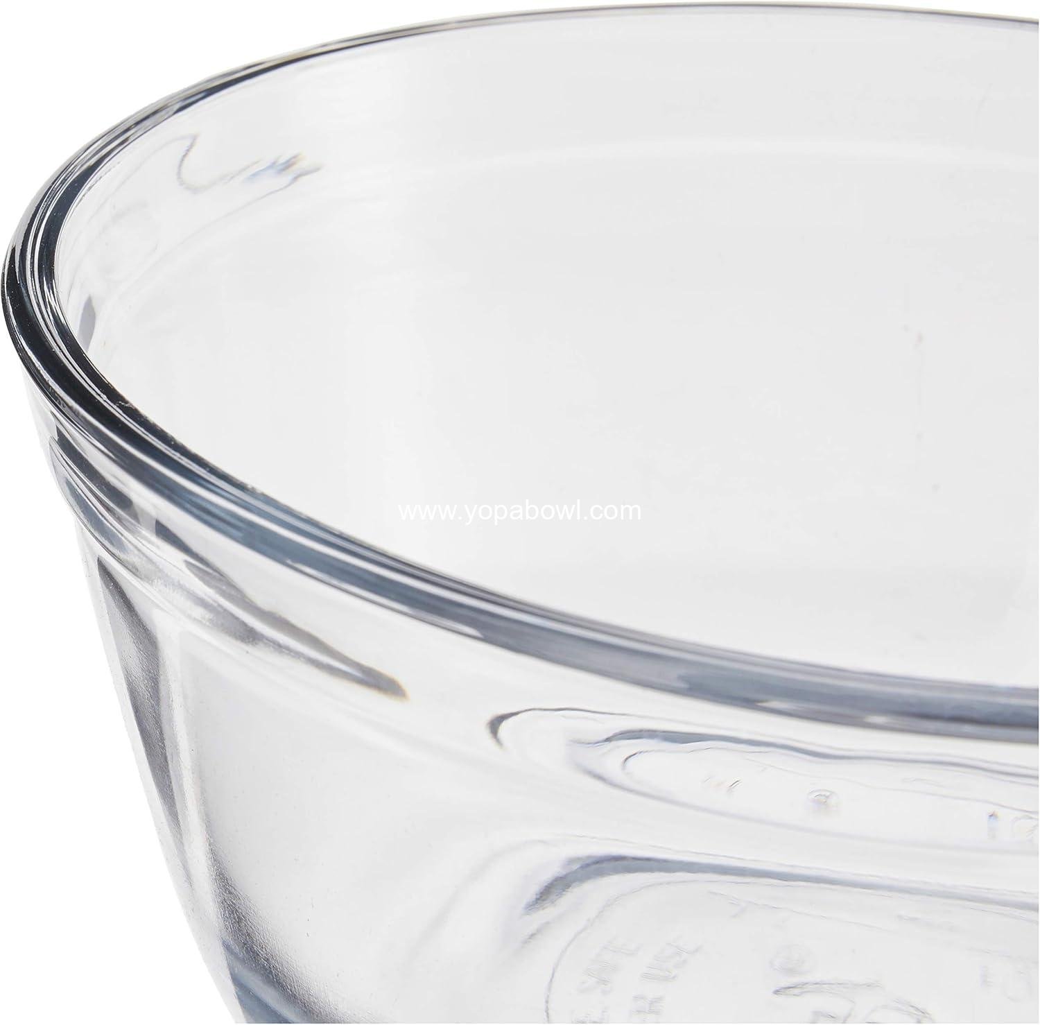 Wholesale Glass Food Prep and Mixing Bowls, 1 Quart Set of 6, Clear - Factory