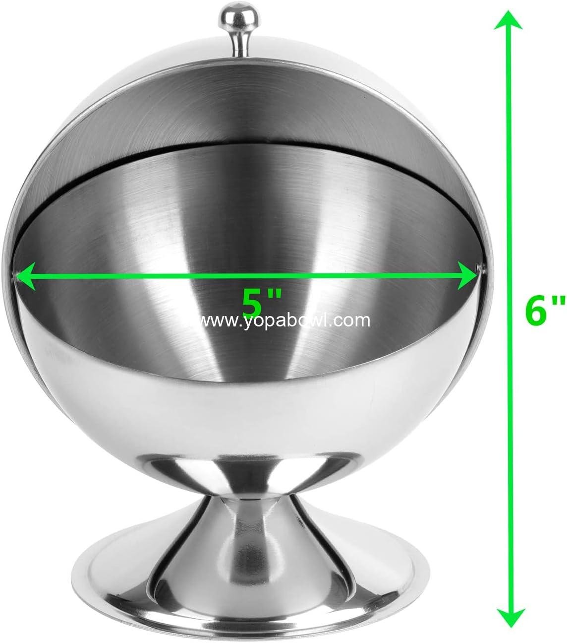 Wholesale Stainless Steel Sugar Bowl with Roll Top - 2 Pack Sugar Cube Holder, Candy Jar, Cookies and Mints Holder for Home Kitchen, Office, Parties Factory