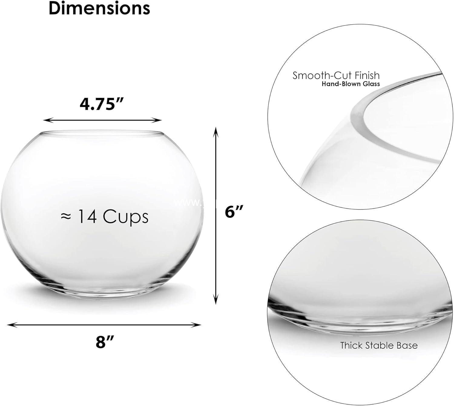 Wholesale Round Glass Bubble Bowl (H-6